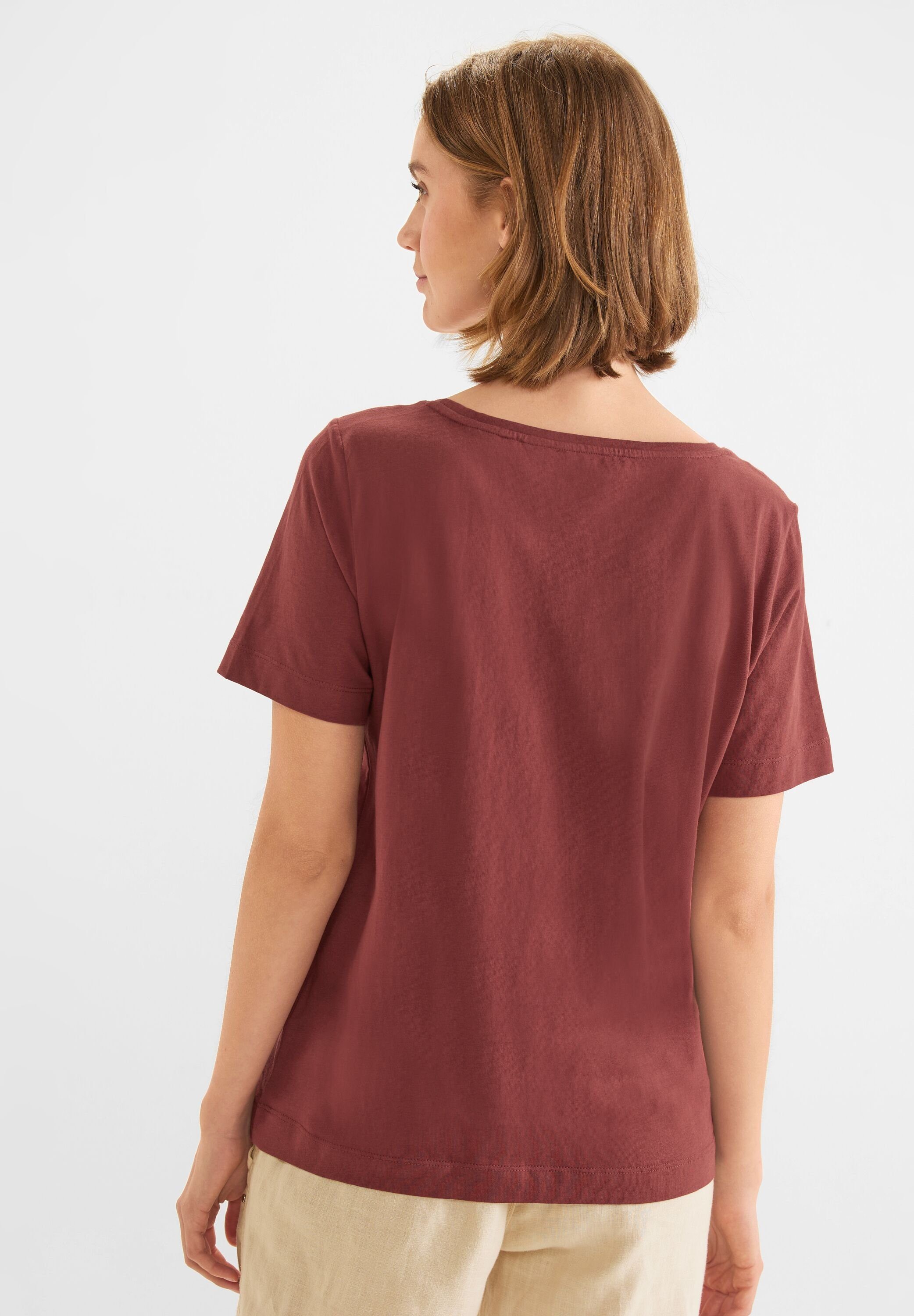 reiner Baumwolle foxy ONE T-Shirt STREET dark red aus