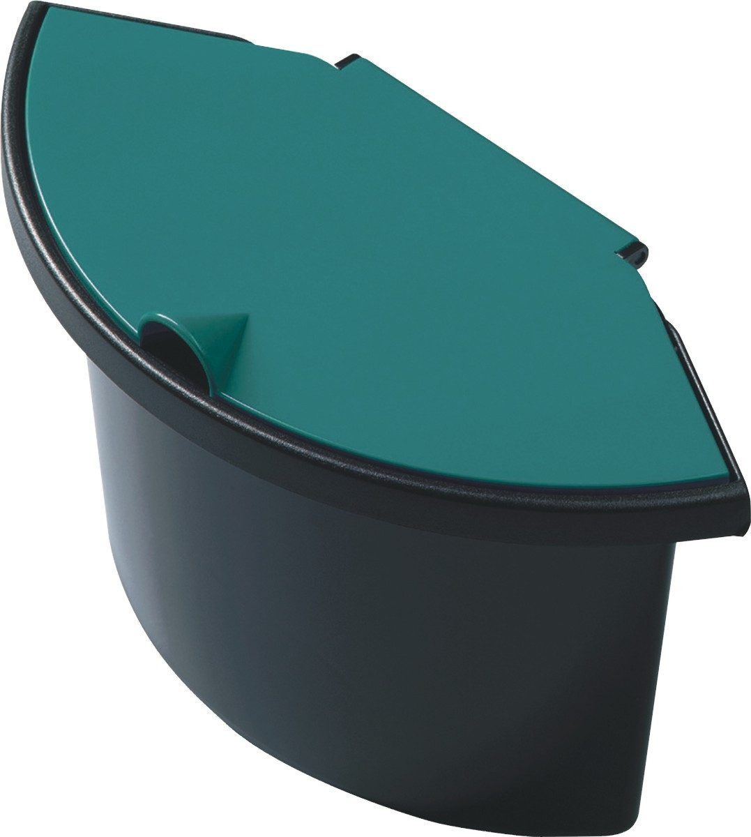 HELIT Papierkorb Abfalleinsatz für Papierkorb Linear 2l schwarz mit Deckel grün Packung
