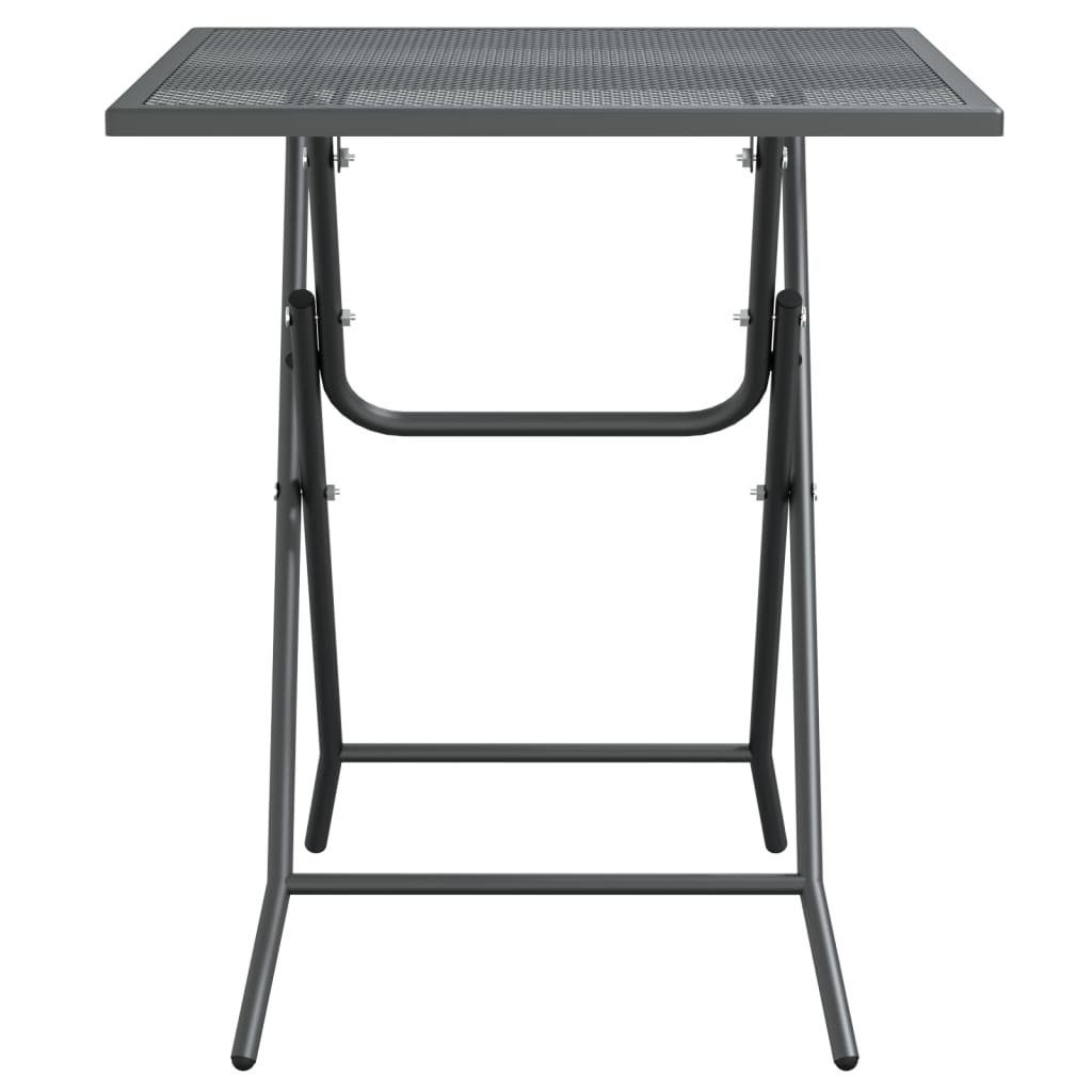 vidaXL Gartentisch Gartentisch 60x60x72 cm Streckmetall Anthrazit (1-St)