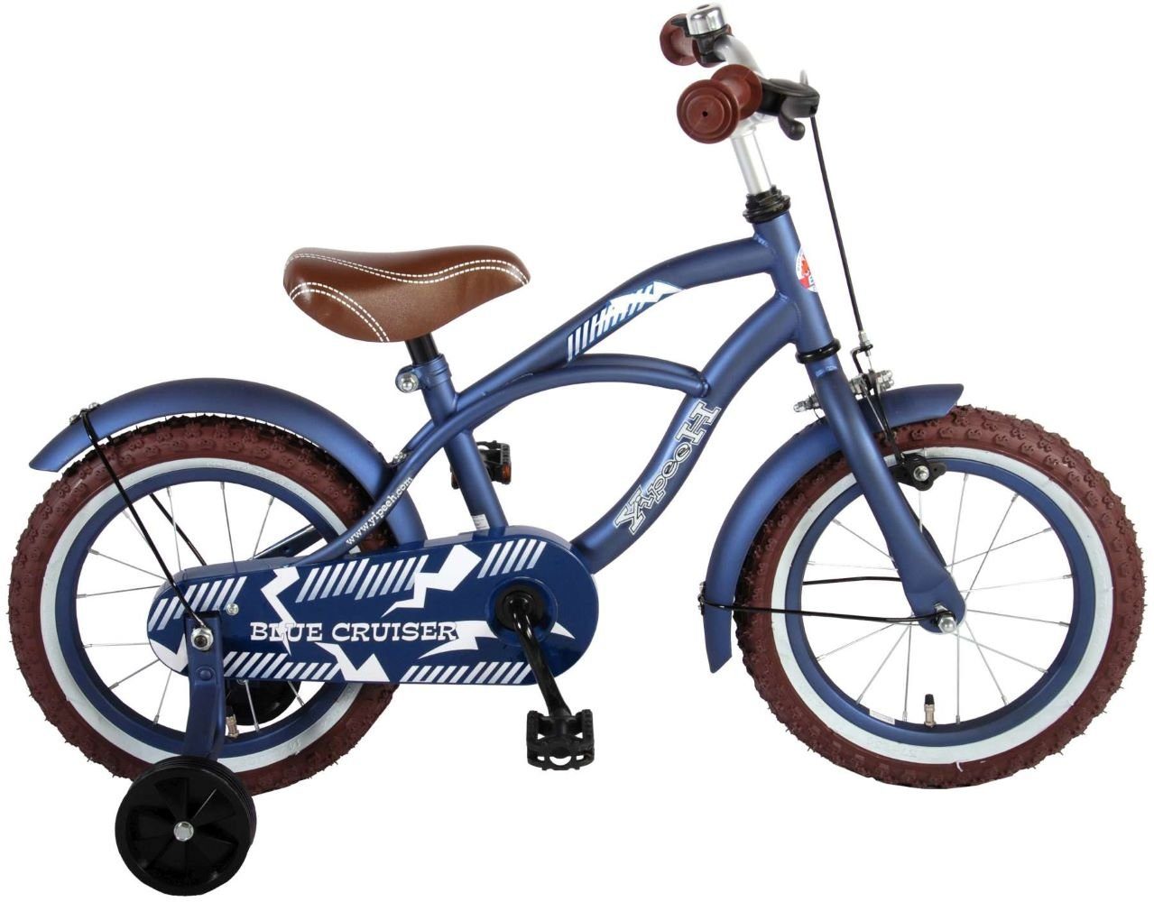Kinderfahrrad Fahrrad für Kinder ab Jahr 3 Mit Rückbremse Blau 14 Zoll 