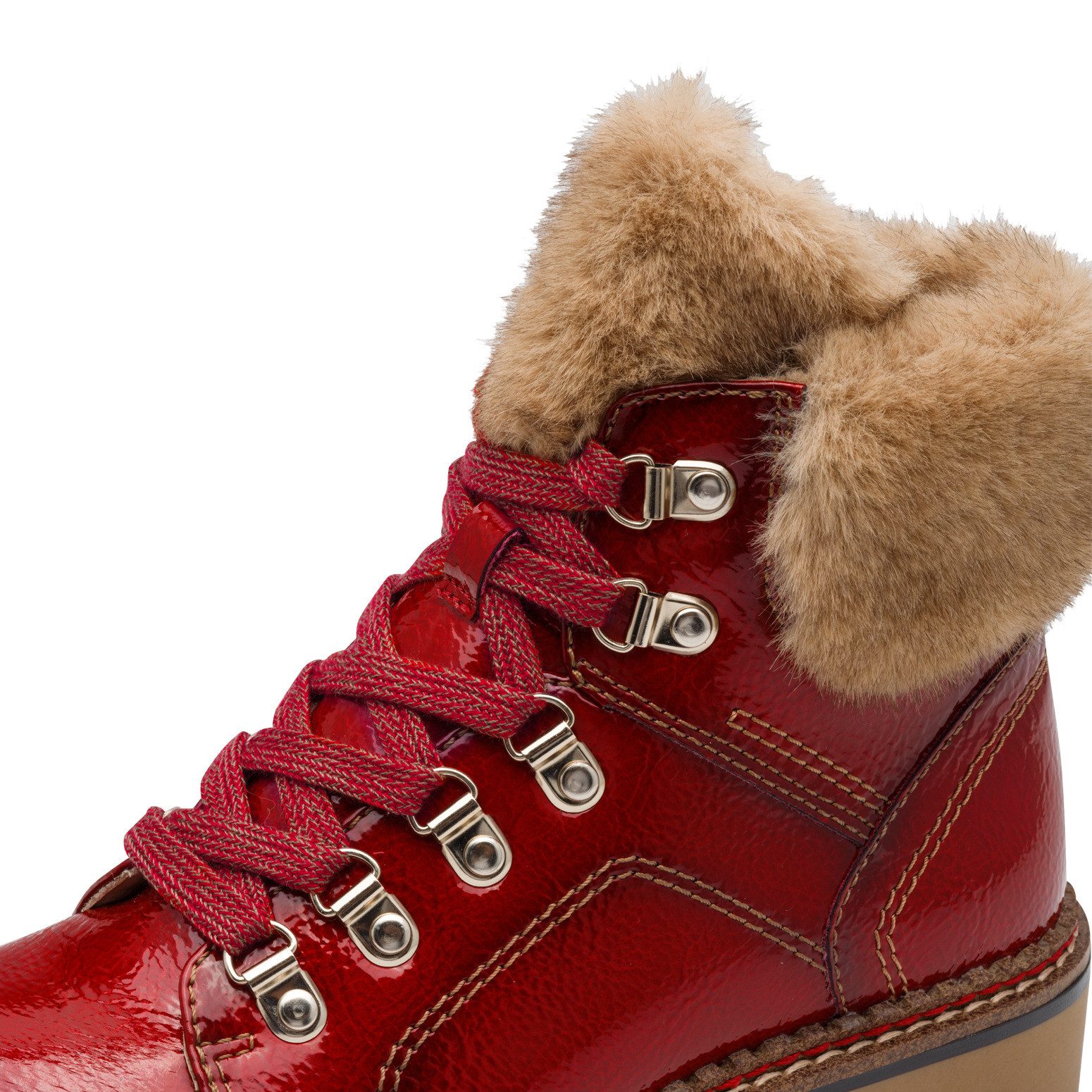 Tamaris Tamaris Damen Stiefelette 1-26264-43-524 RED PATENT Stiefelette – Bild 4 von 5