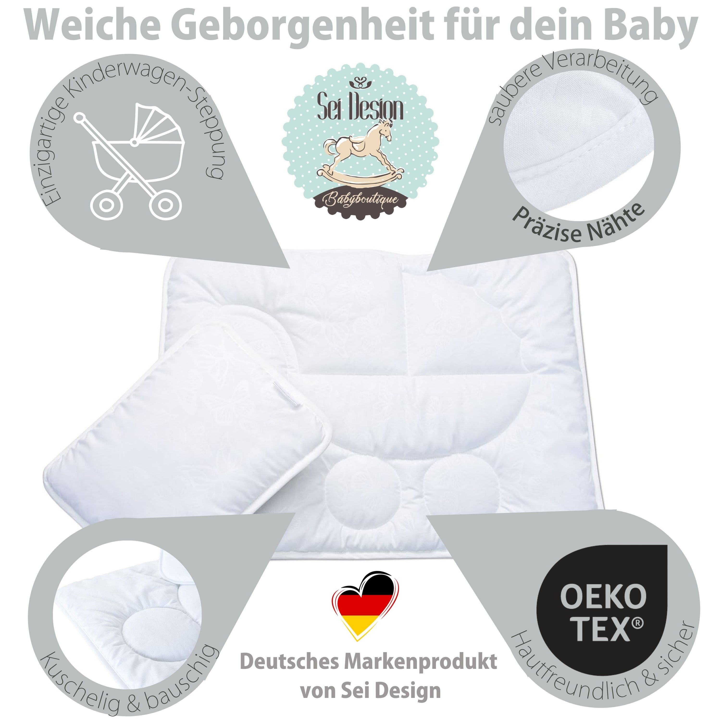 Babydecke Baby Bett-Set Kinderwagen SET, Kissen günstig online kaufen