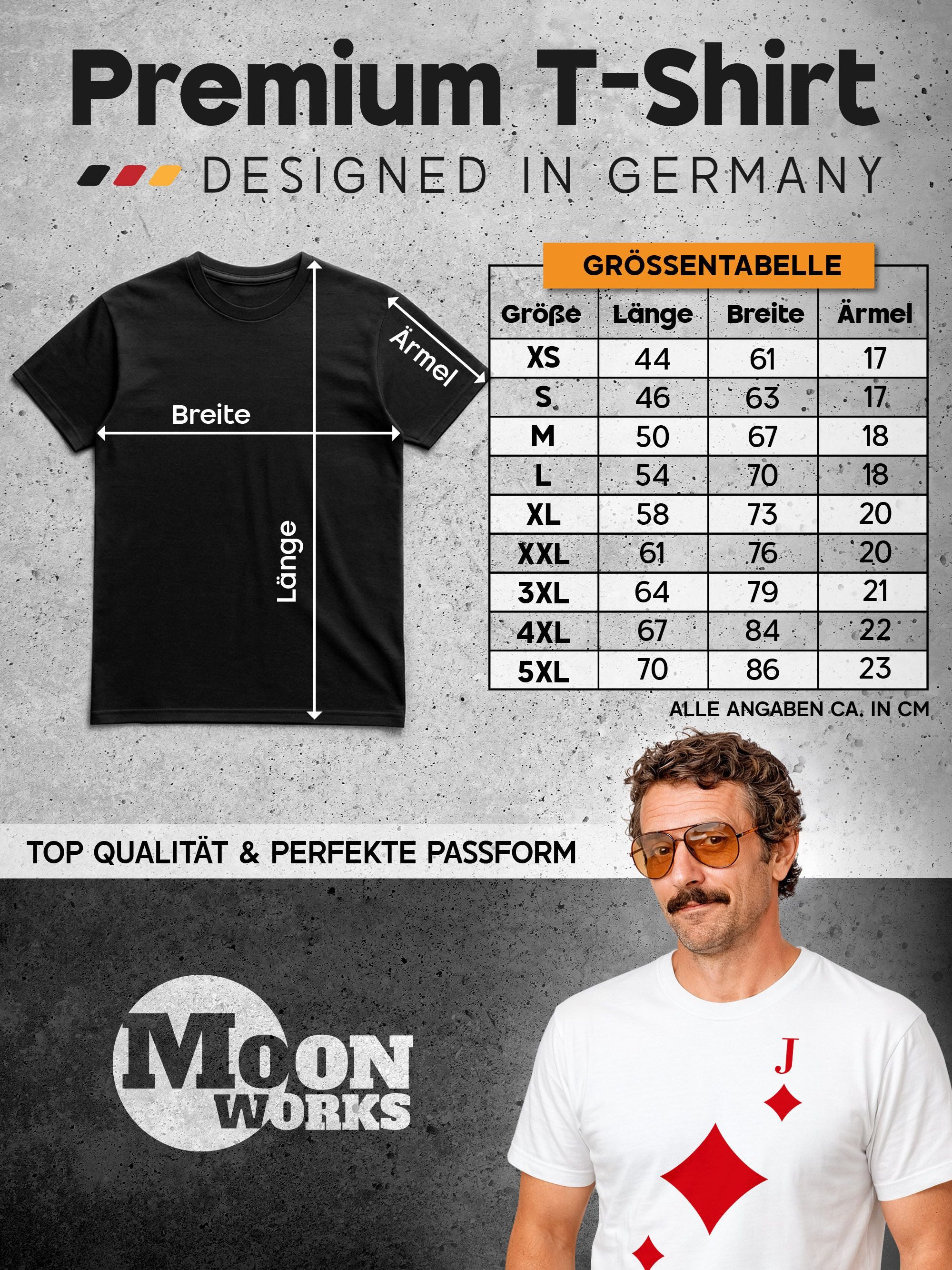 MoonWorks Print-Shirt Herren T-Shirt Kartenspiel Kostüm Spielkarten Gruppenkostüm mit Print