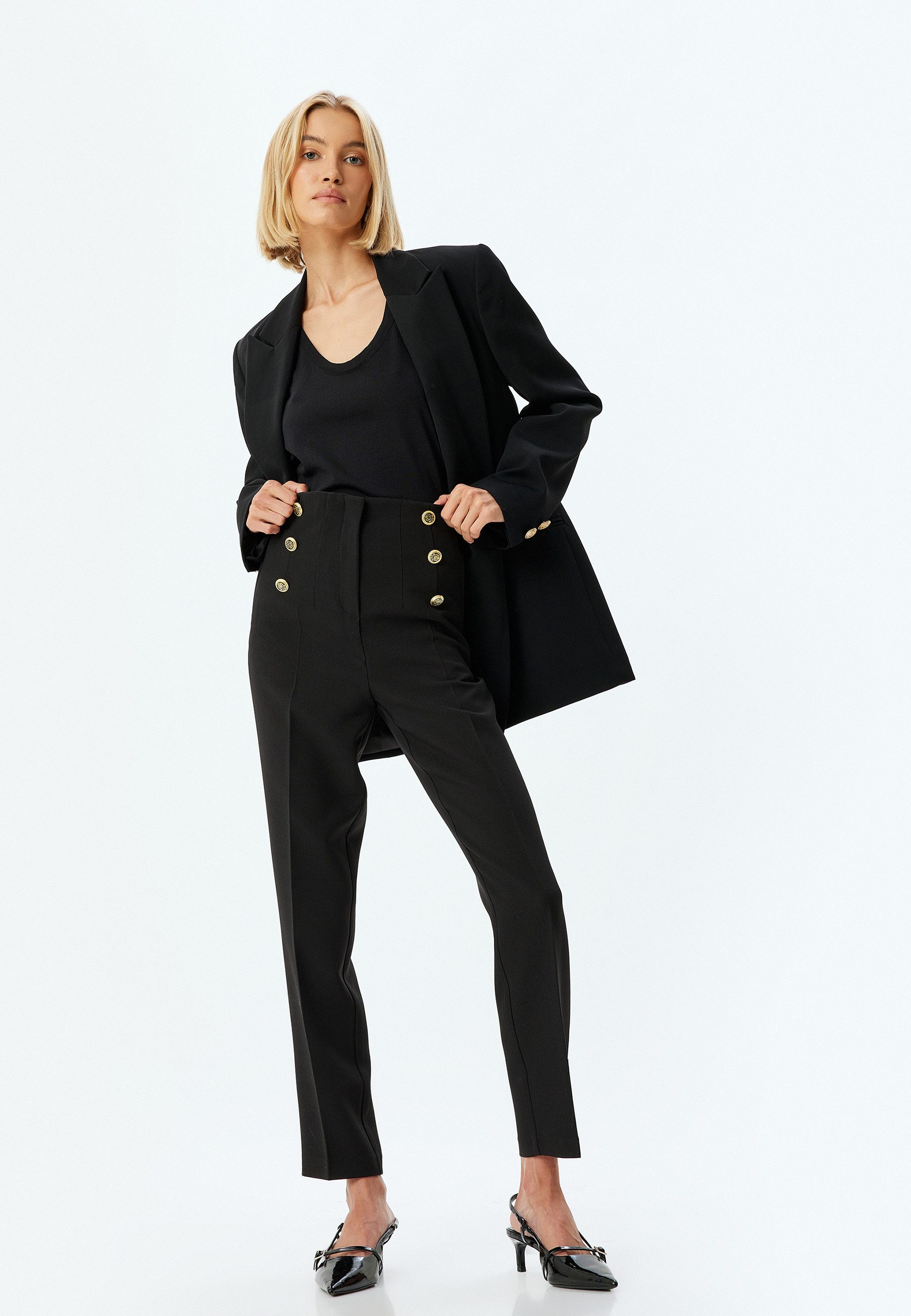 Koton Anzughose Hohe Leibhöhe Carrot günstig online kaufen