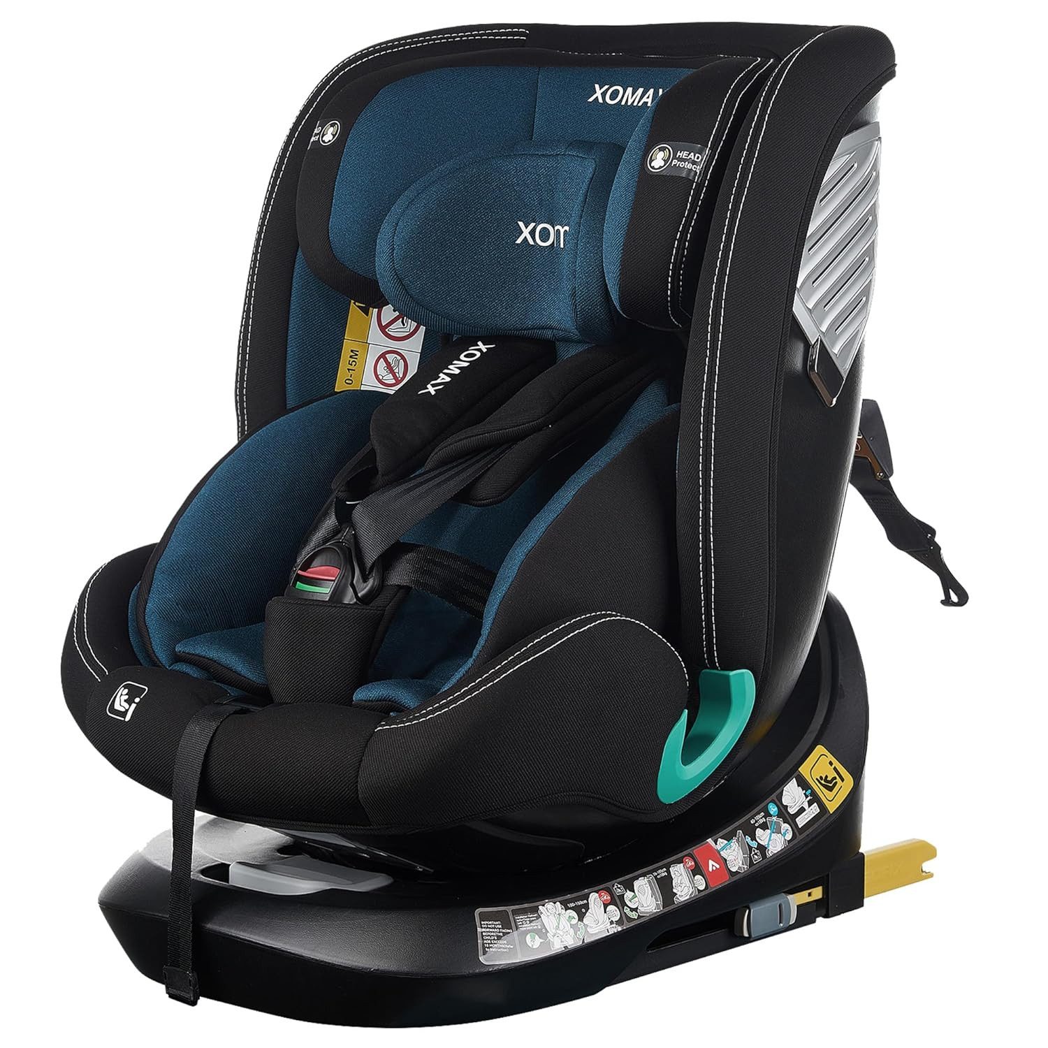XOMAX Autokindersitz XOMAX G409 IOT black blue ISOFIX Auto Kindersitz 0-36kg AUTOSITZ 360°D, ab: ab Geburt, bis: 12 Jahren