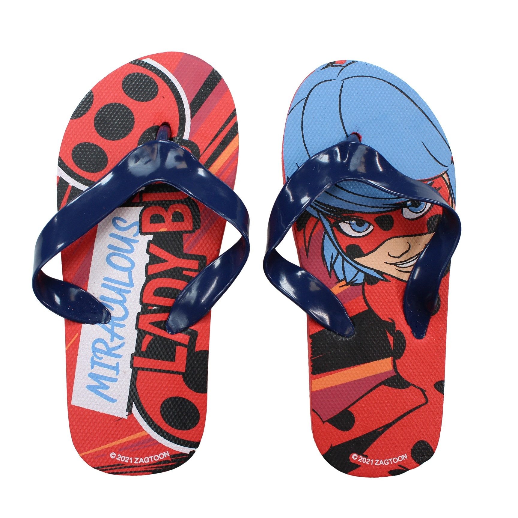 Miraculous - Ladybug Miraculous Ladybug Kinder Flip Flops Latschen Zehentrenner Zehentrenner Gr. 26 bis 34