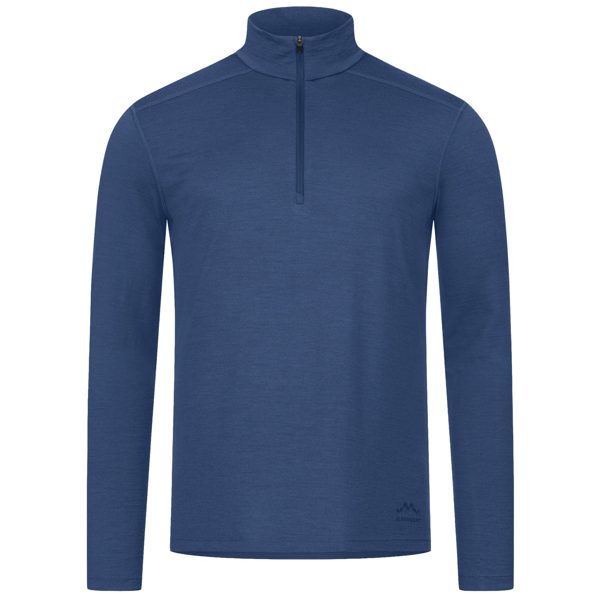Alpenwert Funktionsshirt Herren Zip-Pullover aus 100% Merinowolle – atmungsaktiv (1 Pack) Antibakteriell, Anti-Schweiß-Geruch, Outdoor & Funktionsshirt