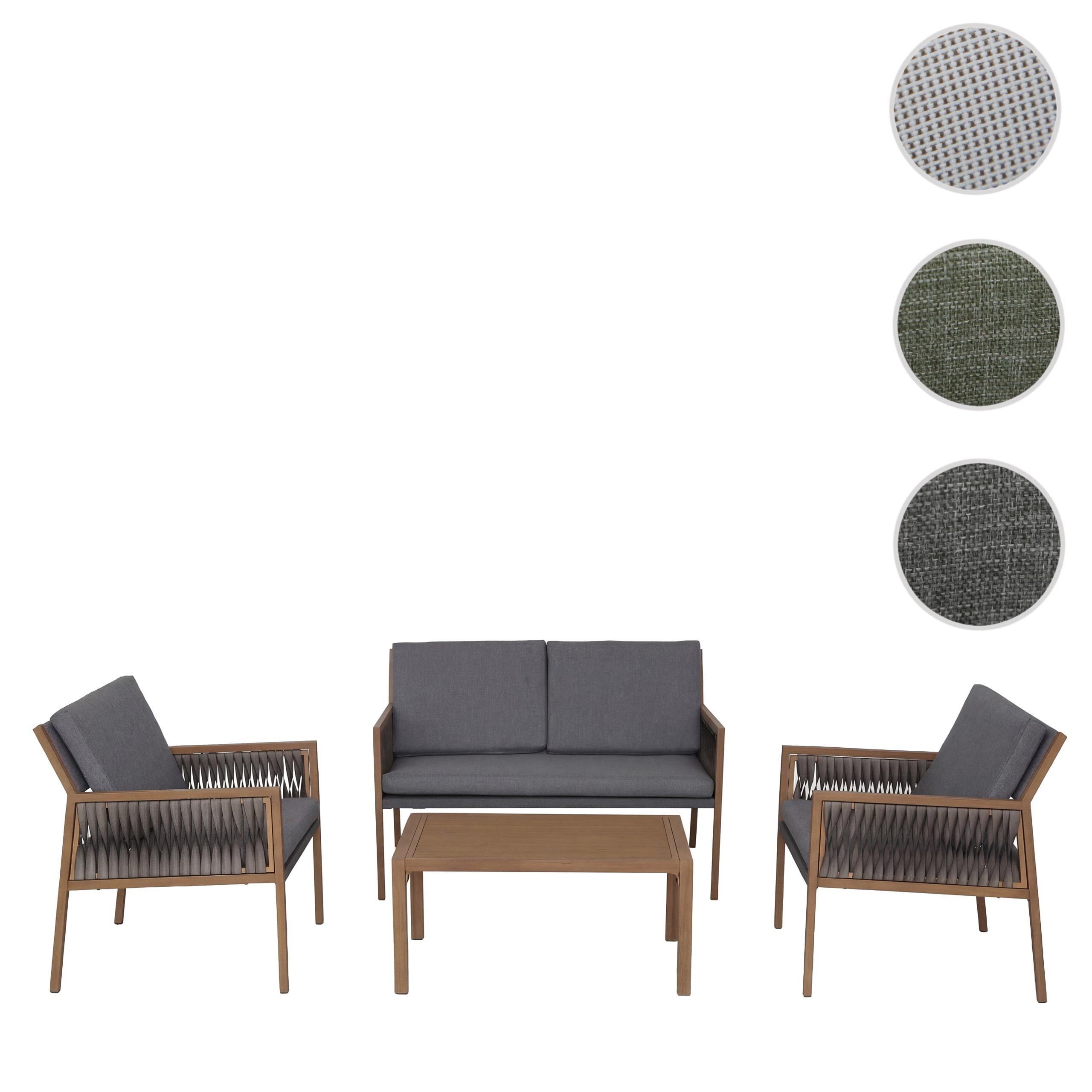MCW Sitzgruppe MCW-Q12-2, (4-tlg., 1x Bank, 2x Sessel, 1x Tisch), Maximale Dauerbelastbarkeit je Sitzplatz: 120 kg