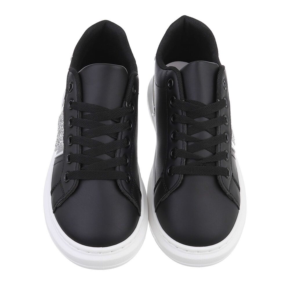 Ital-Design Damen Low-Top Freizeit Sneaker (86344949) Flach Sneakers Low in Schwarz – Bild 4 von 4