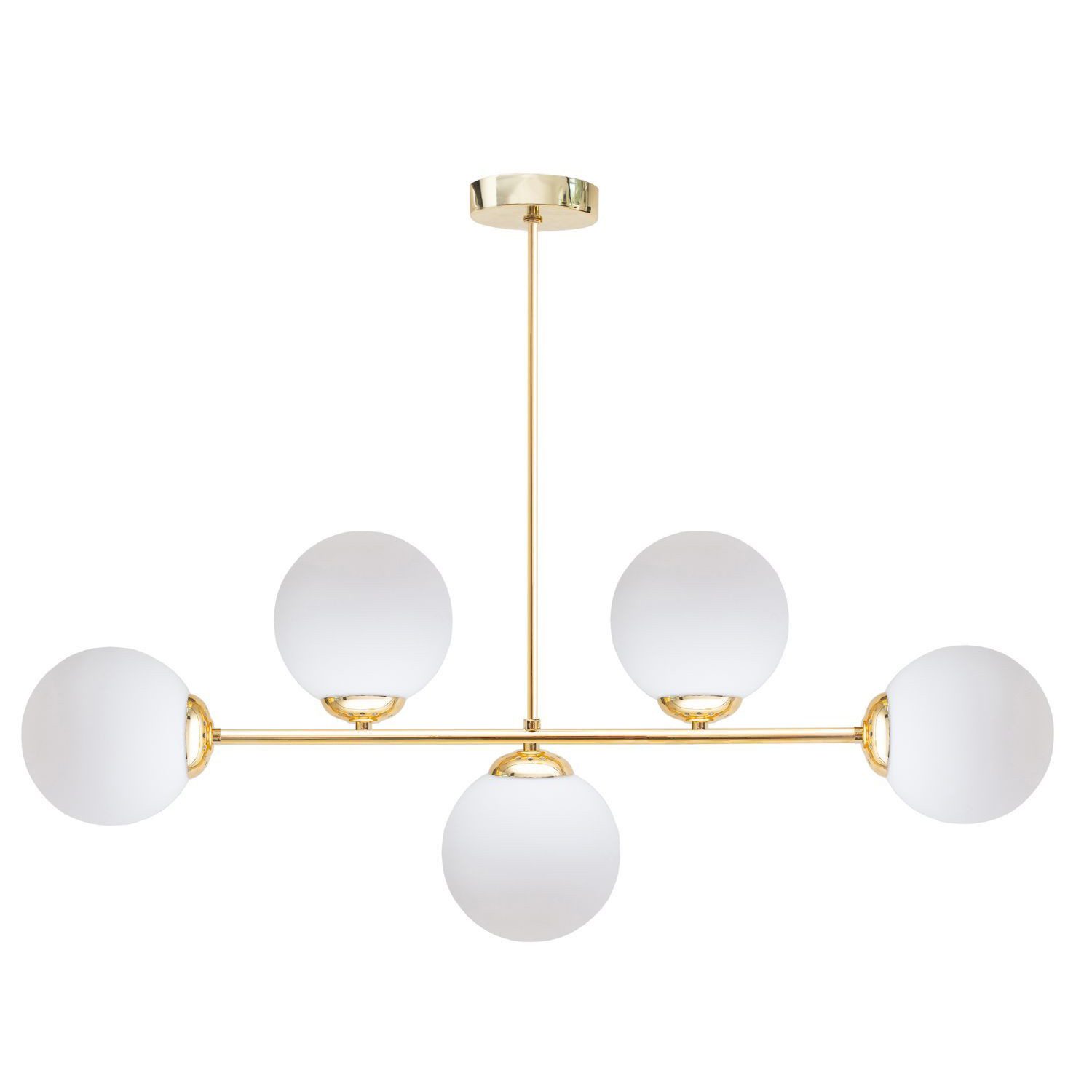 Licht-Erlebnisse Deckenleuchte DEKUT, ohne Leuchtmittel, Glas Metall in Gol günstig online kaufen