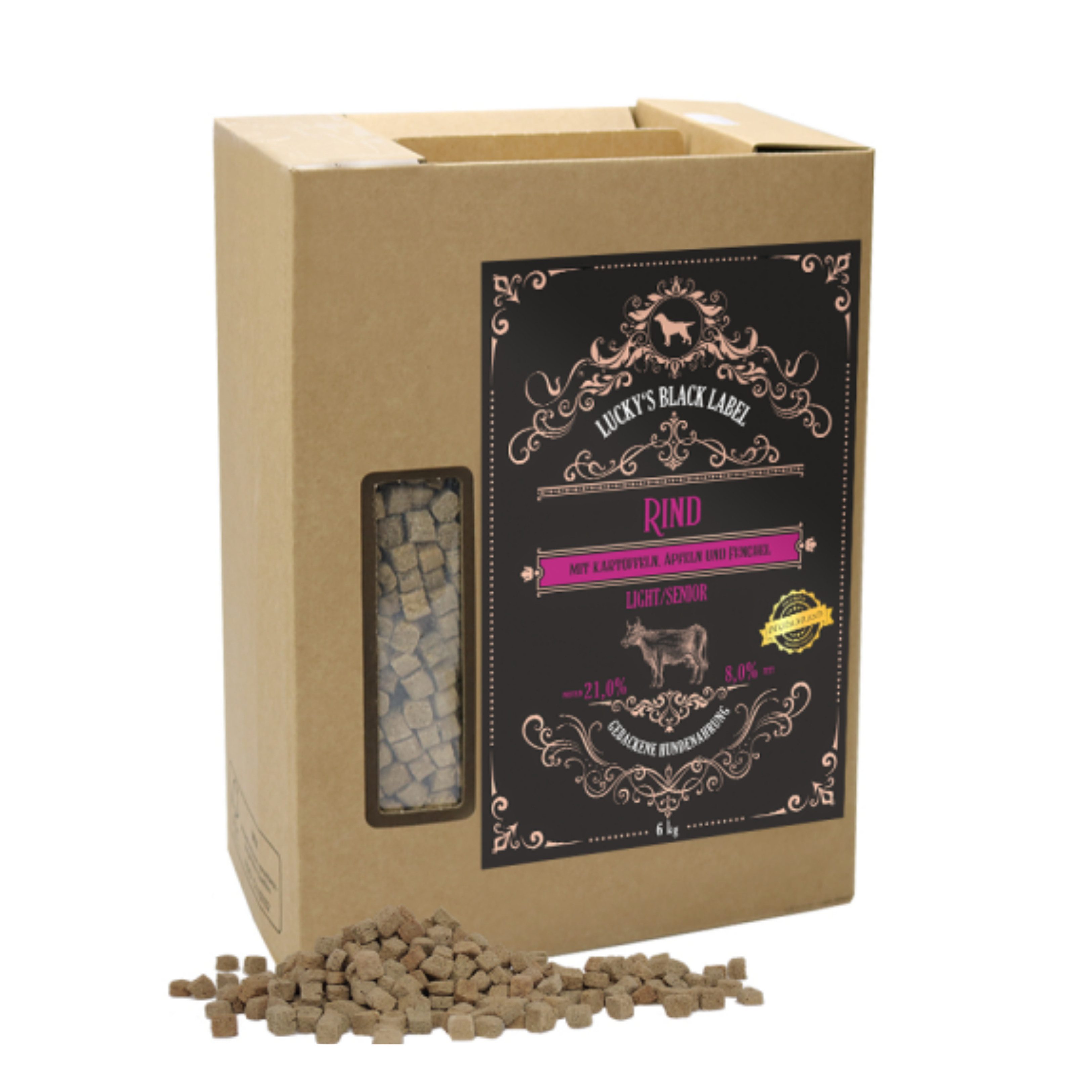 Lucky´s Black Label Lucky's Black Label ofengebacken Light/Senior Rind, Trockenfutter für: Hunde