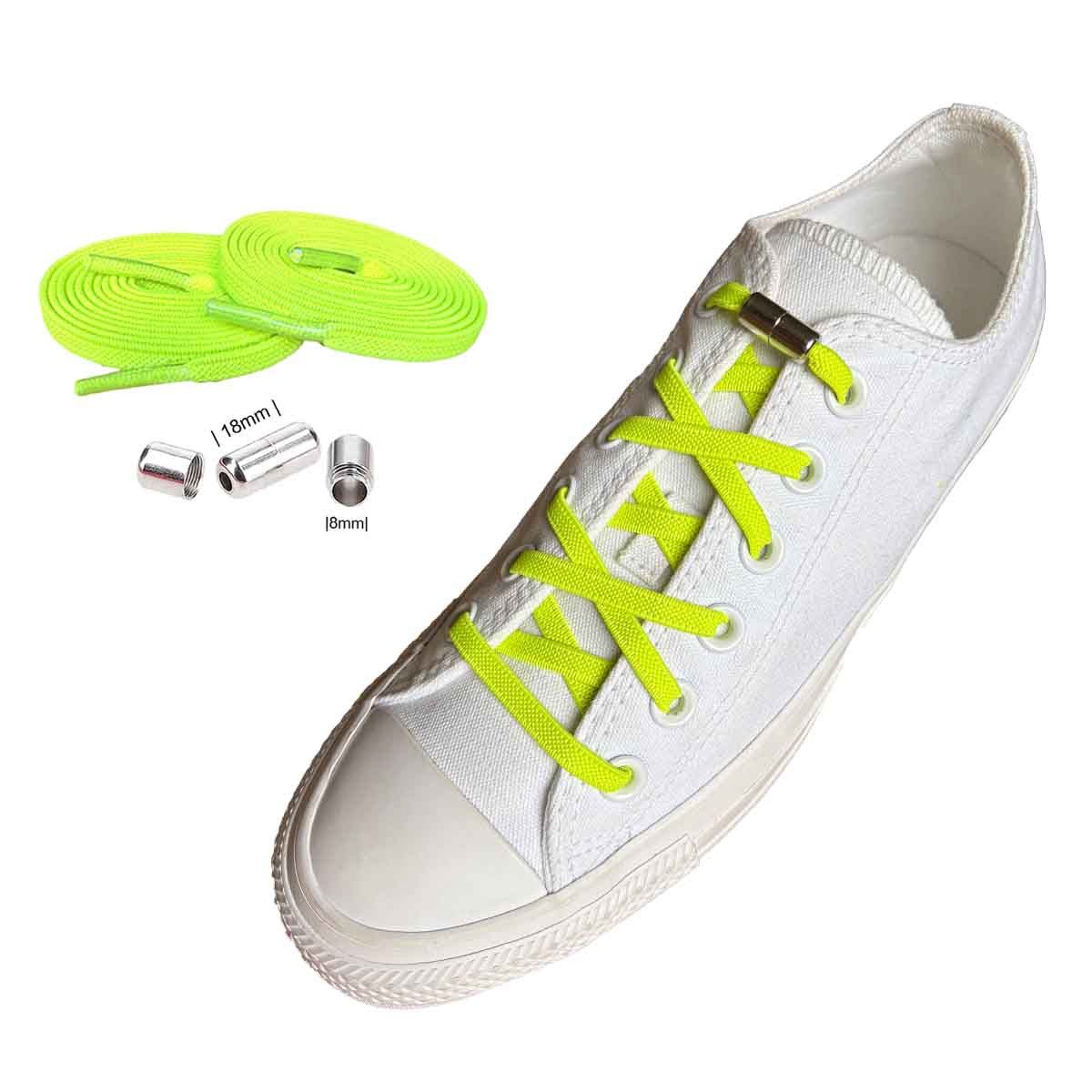 Basicwear Germany Schnürsenkel Elastische flache Schnürsenkel mit Drehverschluss
