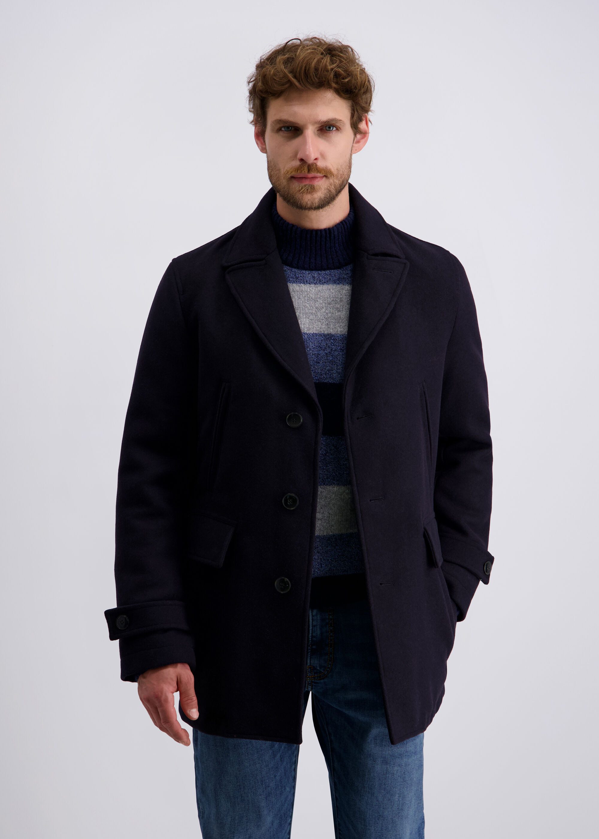 Pierre Cardin Winterjacke (1-St) mit Kerbkragen