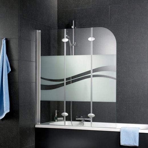 Schulte Badewannenaufsatz »Komfort«, Einscheibensicherheitsglas, (3 tlg
