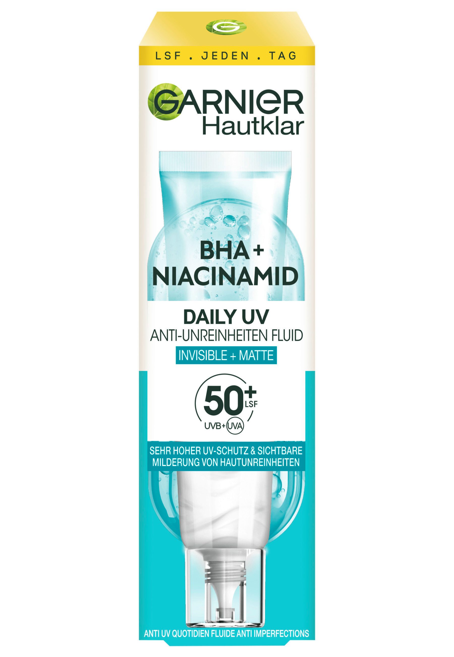 GARNIER Gesichtsfluid Hautklar Bha + Niacinamid Daily Uv Fluid, 1-tlg.