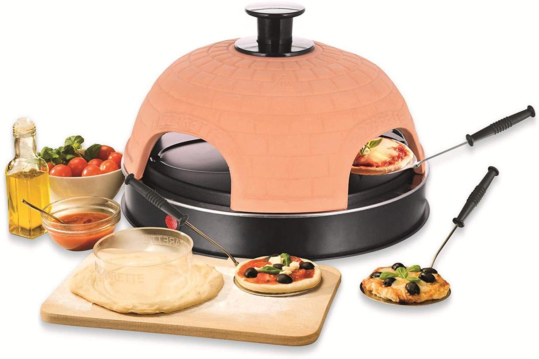 Standgrill Pizza-Ofen, PIZZARETTE PO-115985 für 4 Personen Mini-Pizza