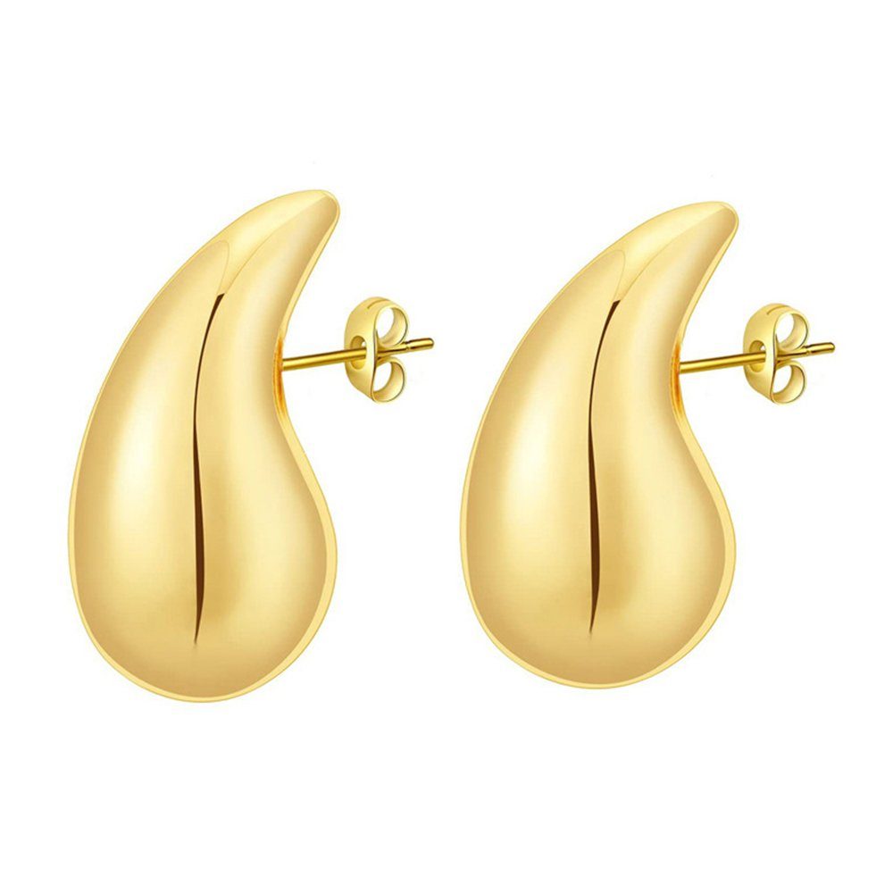 Gold NUODWELL Ohrhänger Ohrringe, 18K Waterdrop Paar Ohrringe, Leichte Hypoallergen Edelstahl Damen