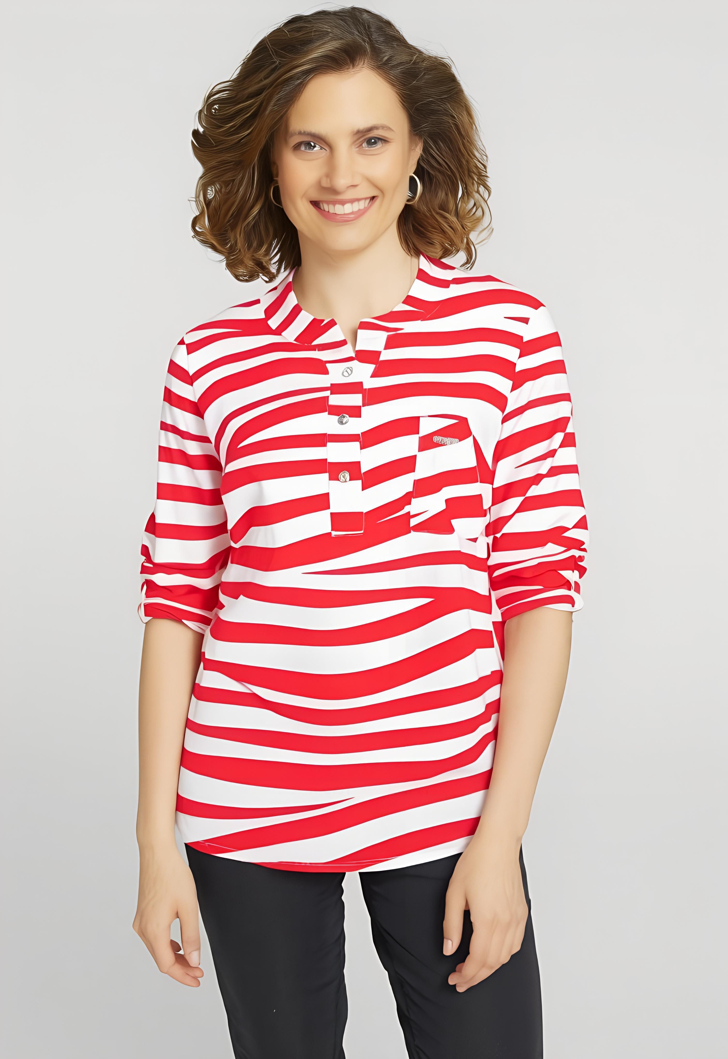 malito more than fashion Schlupfbluse Bluse Bella Vita 6666 legere basic Shirtbluse 3/4 Arm