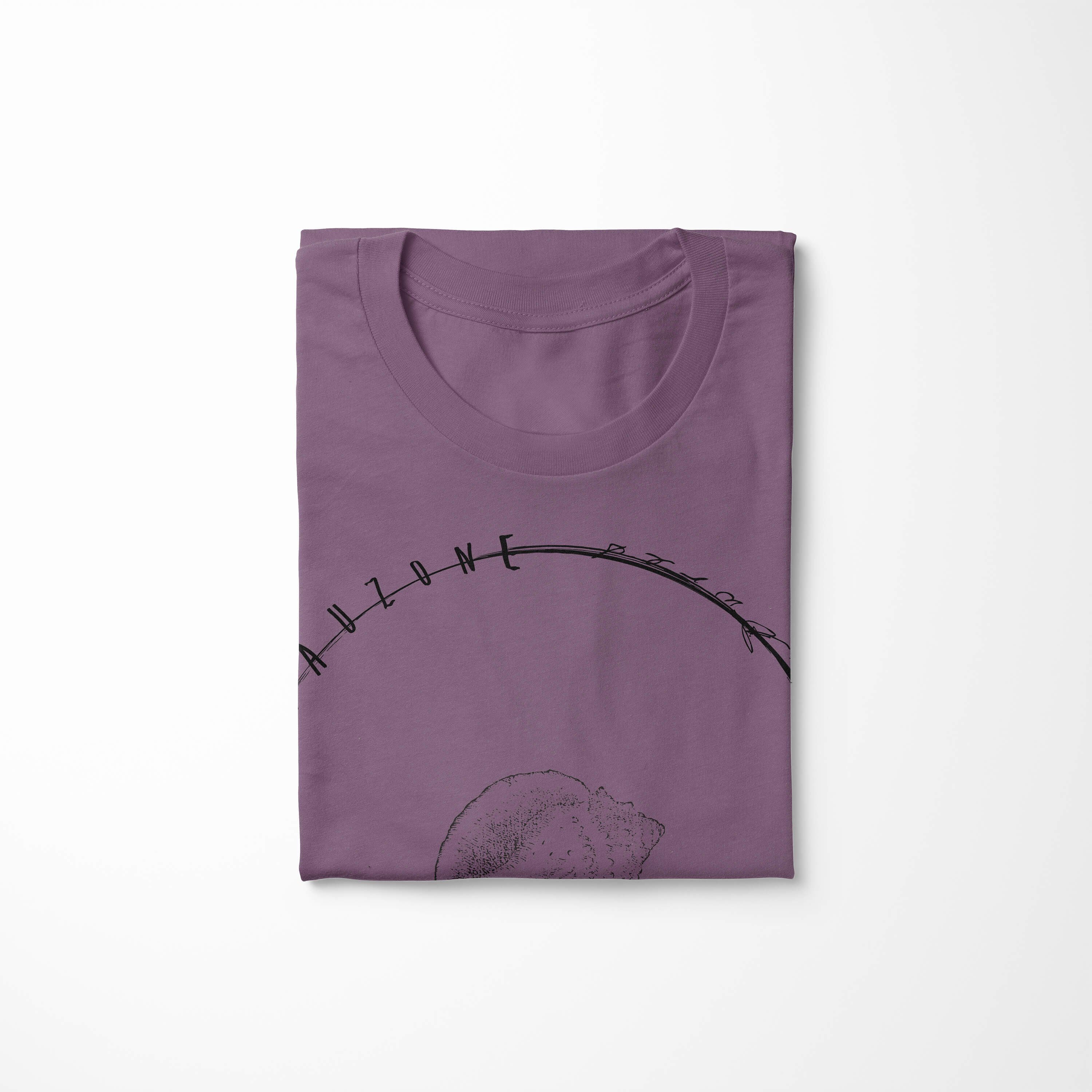 Art Schnitt Shiraz 002 Tiefsee / Fische Creatures, - T-Shirt Serie: und Struktur T-Shirt Sea sportlicher feine Sea Sinus