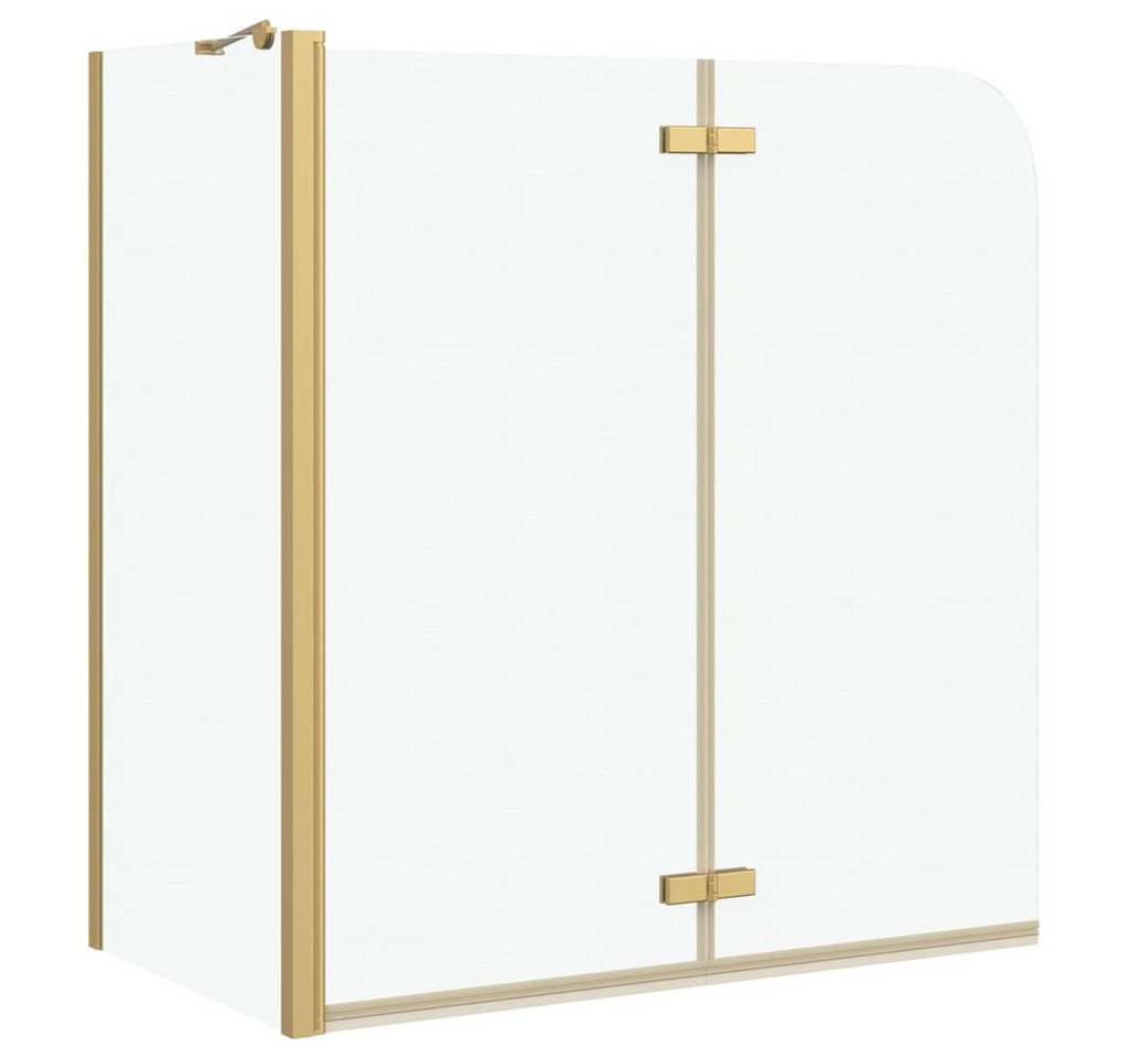 vidaXL Duschwand Bad-Duschschirm Gold 120 x 68 x 130 cm, (1 tlg)