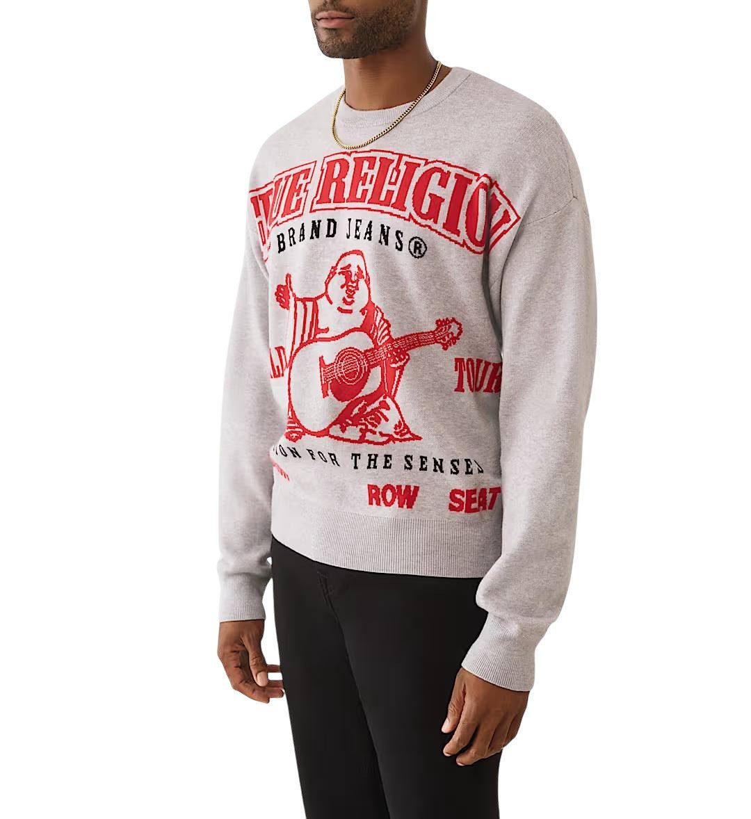 True Religion Strickpullover Pullover True Religion Long Sleeve Boxy
