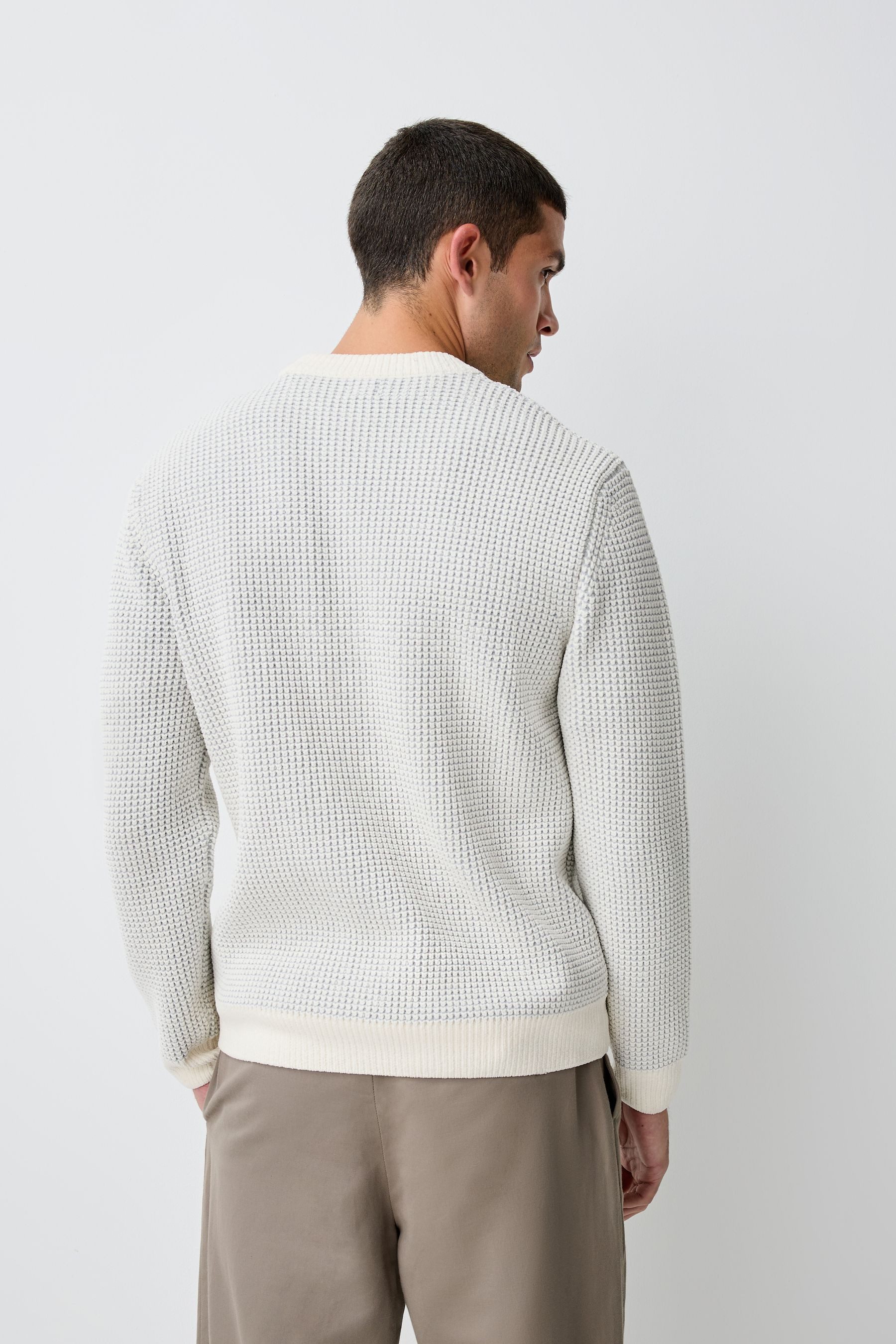 Next Rundhalspullover Regular Fit Rundhalspullover aus Chenille (1-tlg) günstig online kaufen