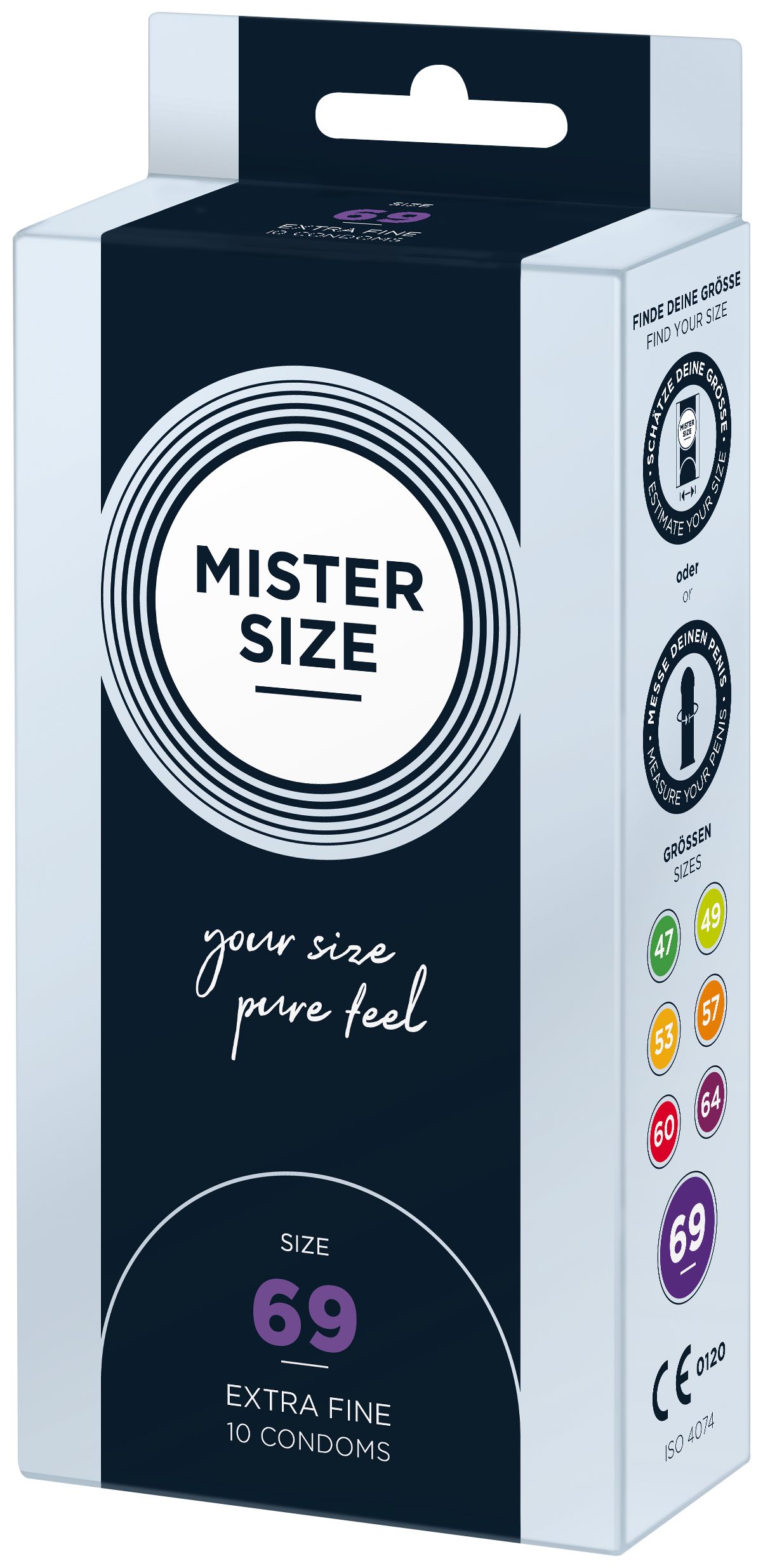 SIZE & 69mm, Stück, Kondome 10 gefühlsecht Nominale MISTER feucht Breite