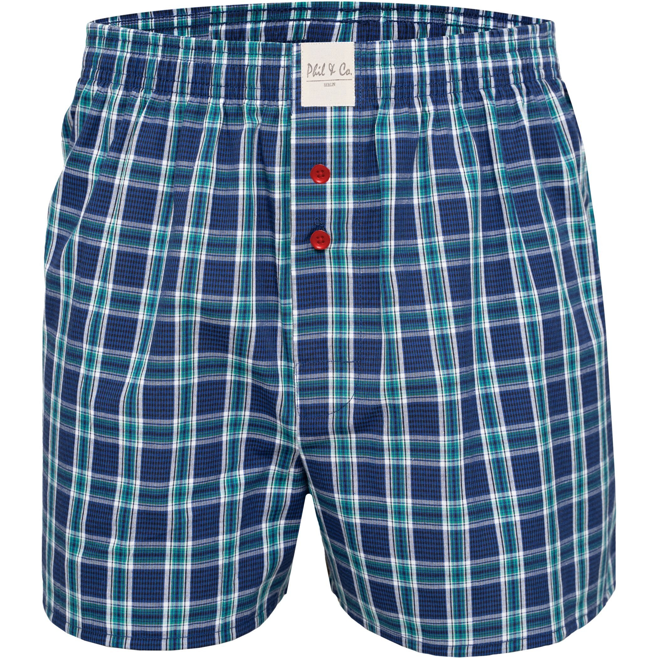 Phil & Co. Boxershorts 8 Phil & Co. Berlin Webboxer Herren american Boxer Boxershorts Shorts (1-St)