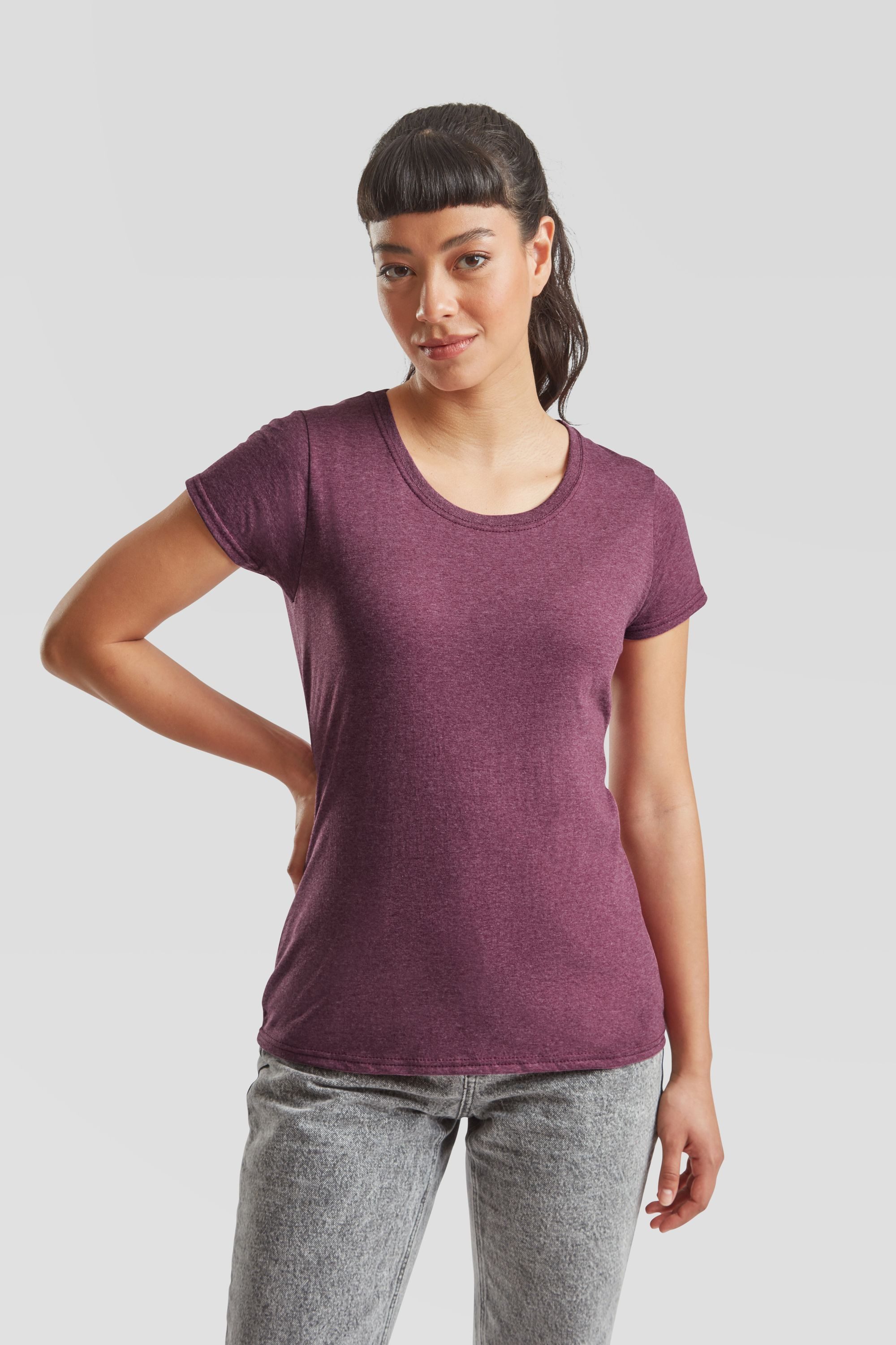 Fruit of the Loom Rundhalsshirt Fruit of the Loom Valueweight T Lady-Fit