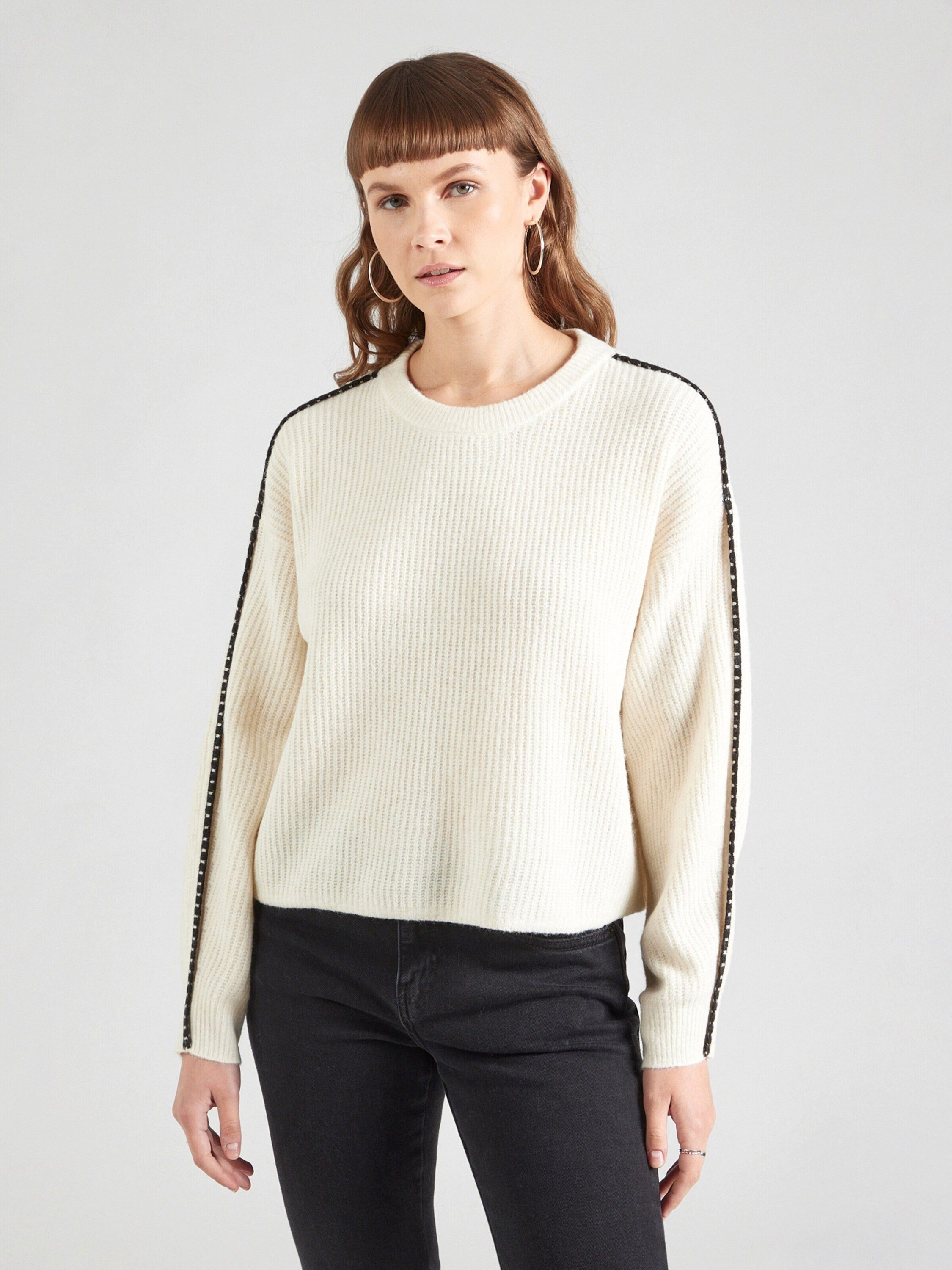 Vero Moda Strickpullover Zora (1-tlg) Seitenstreifen günstig online kaufen