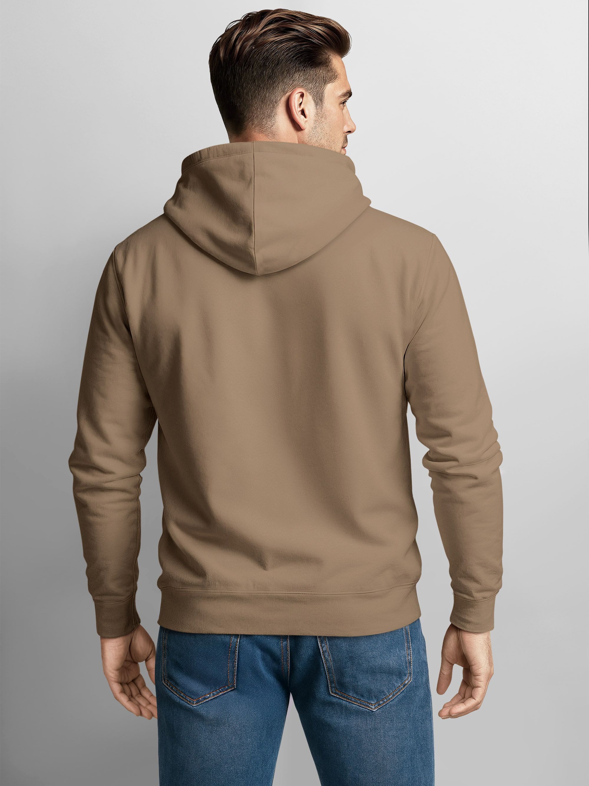 Neverless Hoodie Herren Hoodie Minimal Mountain Kapuzensweatshirt Logo Bergmotiv – Bild 3 von 5
