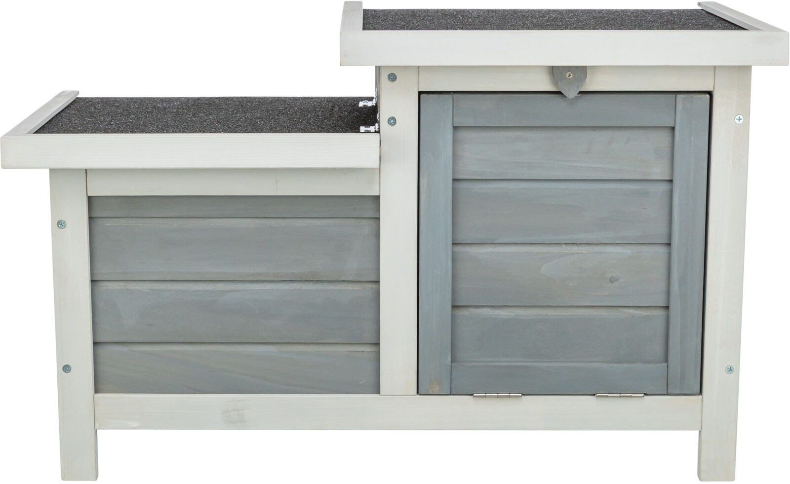 TRIXIE Kleintierstall Kleintierhaus - grau/weiß - 70 × 43 × 45 cm