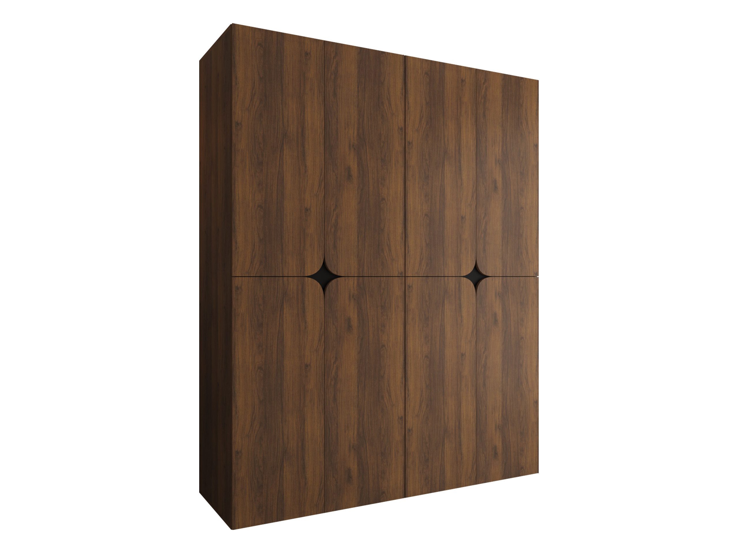 MIRJAN24 Kleiderschrank Espresso 180 (mit acht Drehtüren) Scharniere mit gedämpftem Schließsystem, 180x50x203 cm
