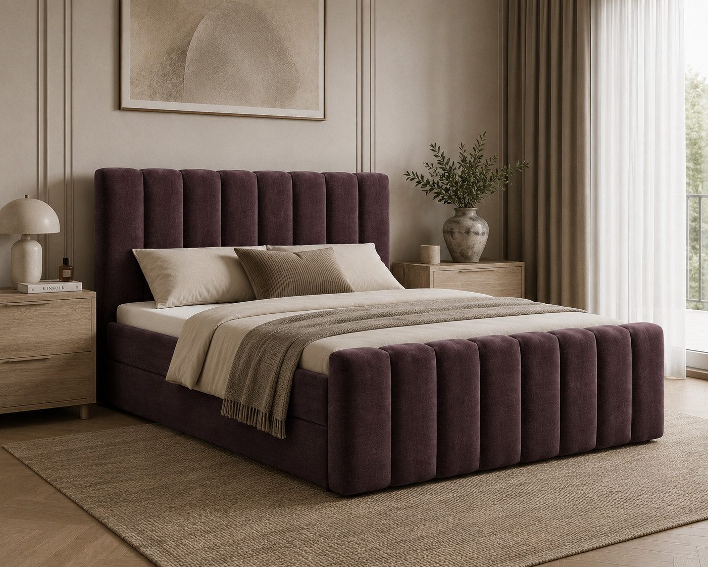 ROYAL24_MARKT Boxbett - Bett 01 BIS - Vibe - Komfort trifft auf modernes Design (Bett-Set, 1-St., Boxbett inkl. Bettkasten und PU-Schaum-Topper), Bettkasten, PU-Topper, bis 300 kg belastbar