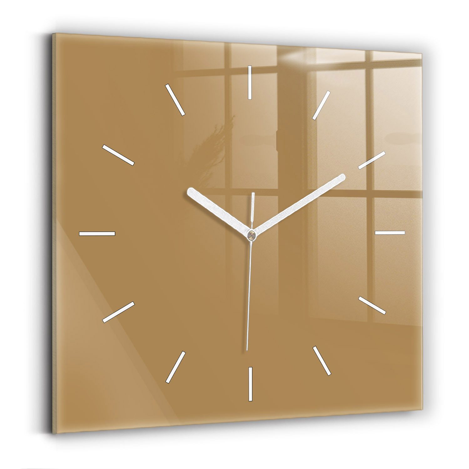 Tulup Wanduhr Glasuhr Modernistische Glaswanduhr 30x30cm Uhr aus gehärtetem Glas