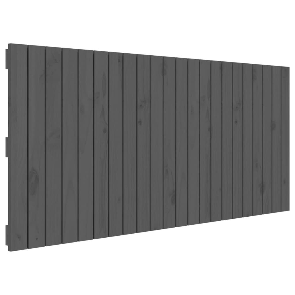 vidaXL Bett Wand-Kopfteil Grau 140x3x60 cm Massivholz Kiefer (1-tlg)