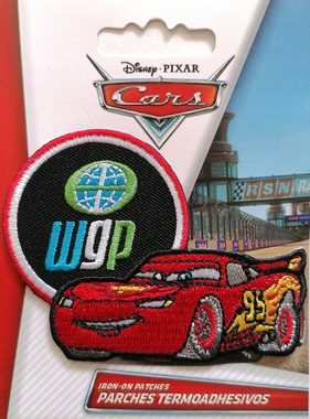 Disney Aufnäher Bügelbild, Aufbügler, Applikationen, Patches, Flicken, zum aufbügeln, Polyester, CARS LIGHTNING MC QUEEN WGP - Größe: 8,2 x 6,3 cm