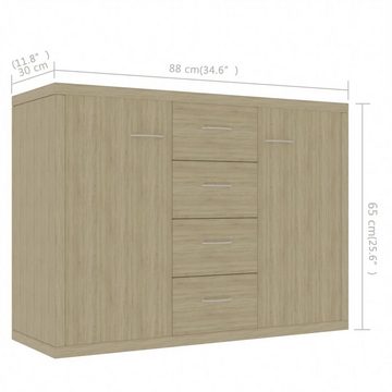 vidaXL Sideboard Sideboard Sonoma-Eiche 88x30x65 cm Holzwerkstoff (1 St)