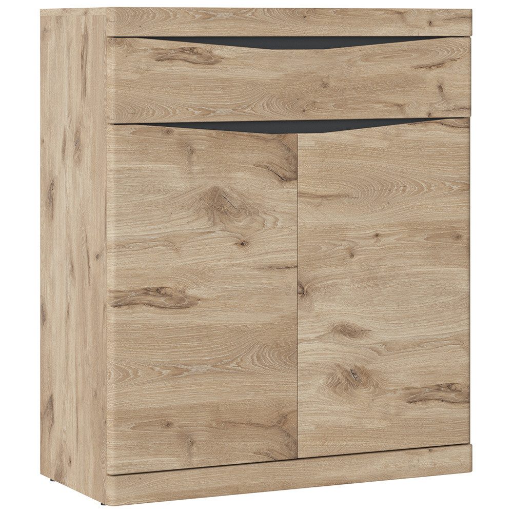 Lomadox Garderobenschrank TRIPOLI-129 Schuhschrank Flurschrank Schrank Flurkommode modern in Eiche