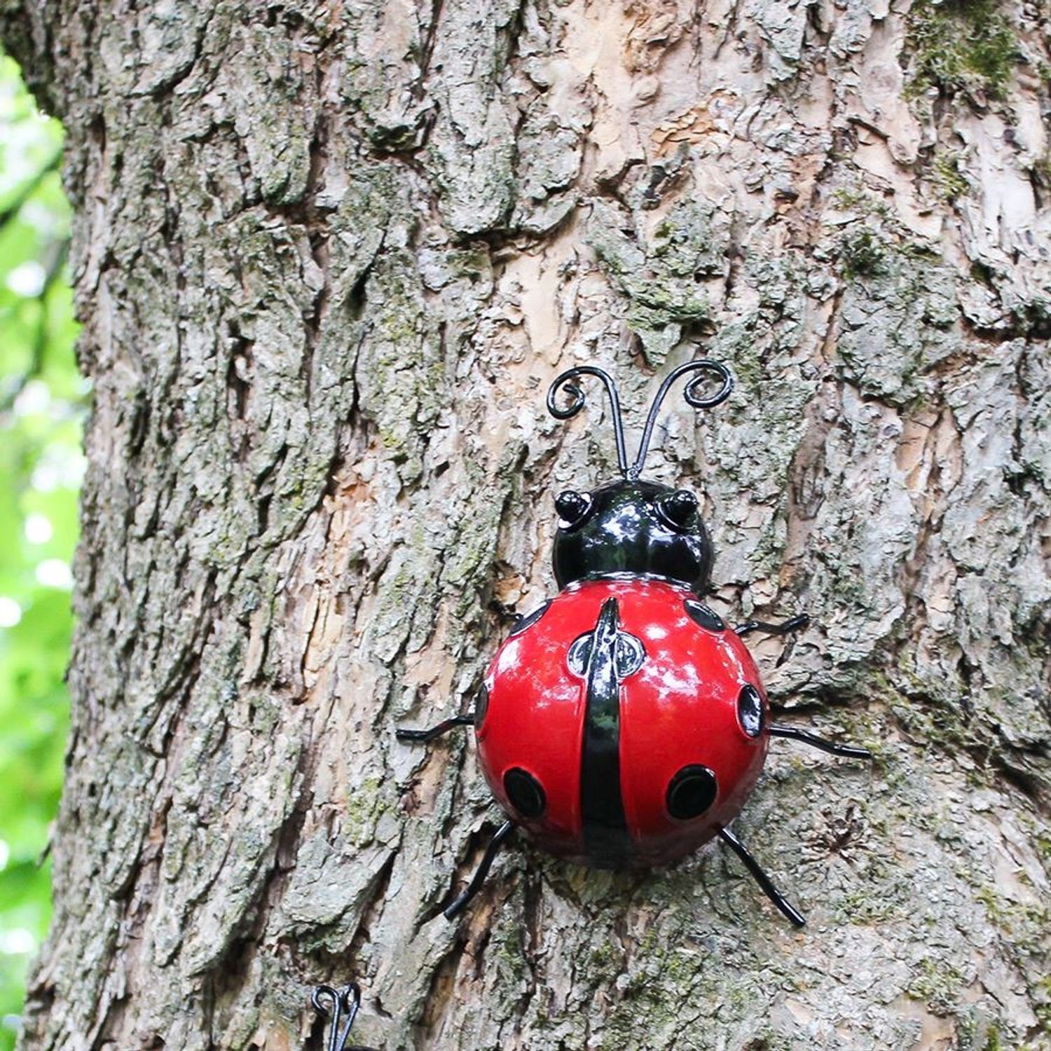 Deko Gartendeko BURI Marienkäfer aus Metall Käfer Gartenfigur Gartenfigur 16x Dekofigur