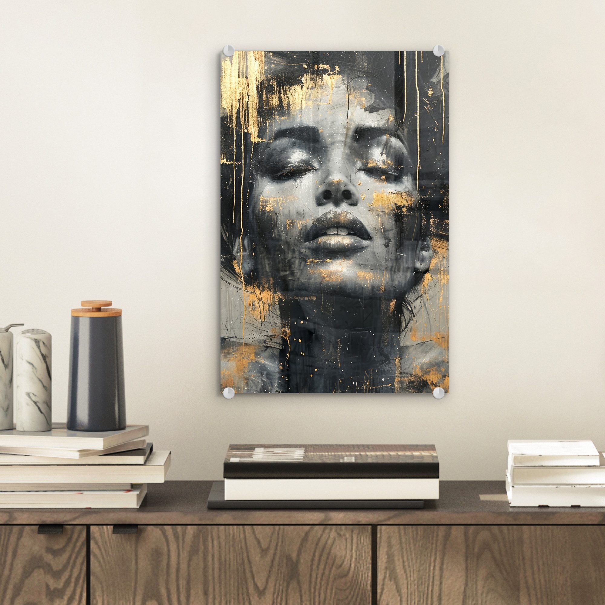 MuchoWow Acrylglasbild Frau - Kunst - günstig online kaufen