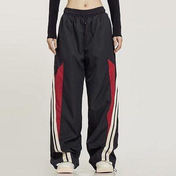 FIDDY Trachtenhose Waist Jogginghose Loose Track Pants Breites Bein Fallschirmhosen