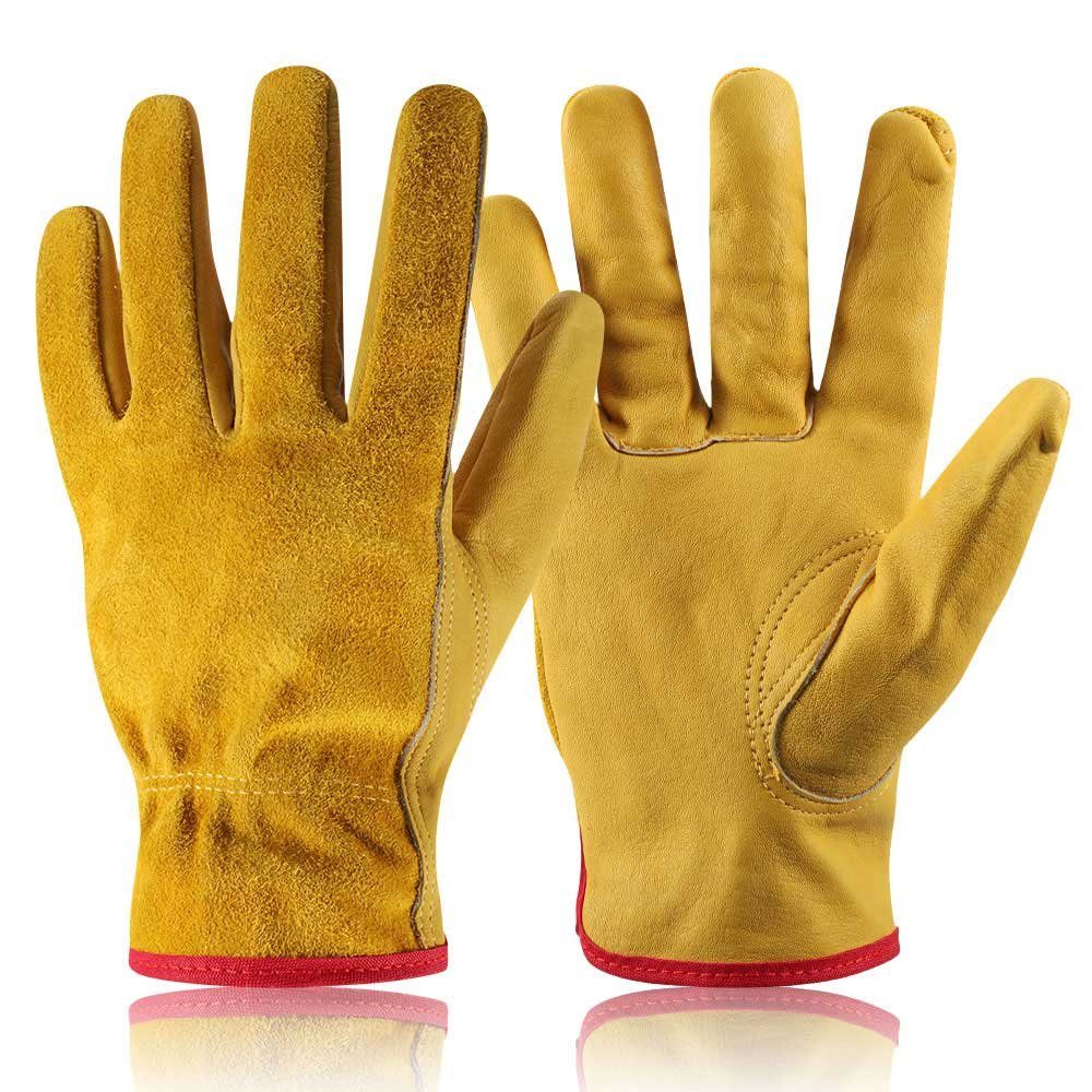 1 paar Arbeitshandschuhe aus Rindsleder Handschuhe Lederhandschuhe Qualität 