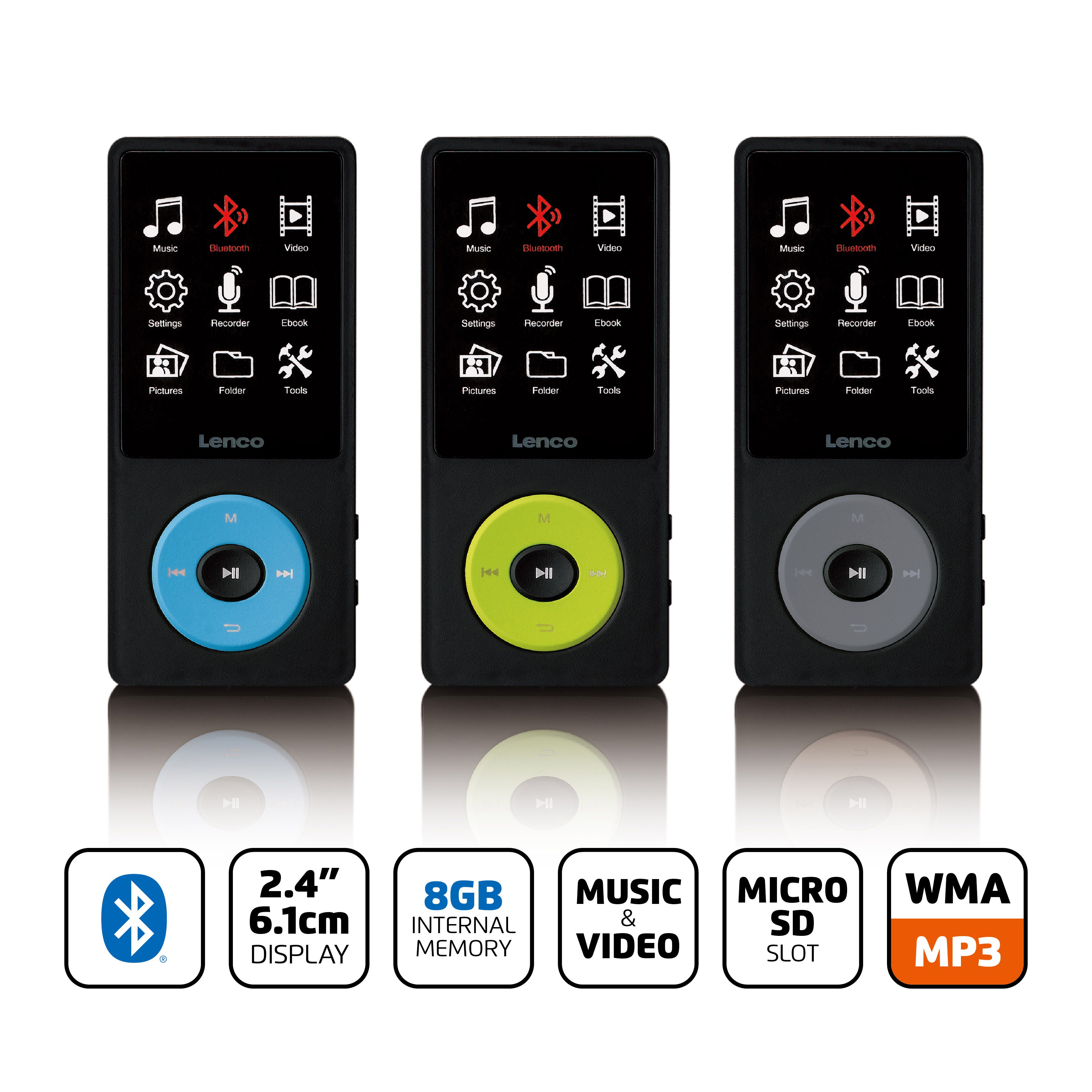 Lenco Xemio-860BU MP3-Player (Bluetooth)
