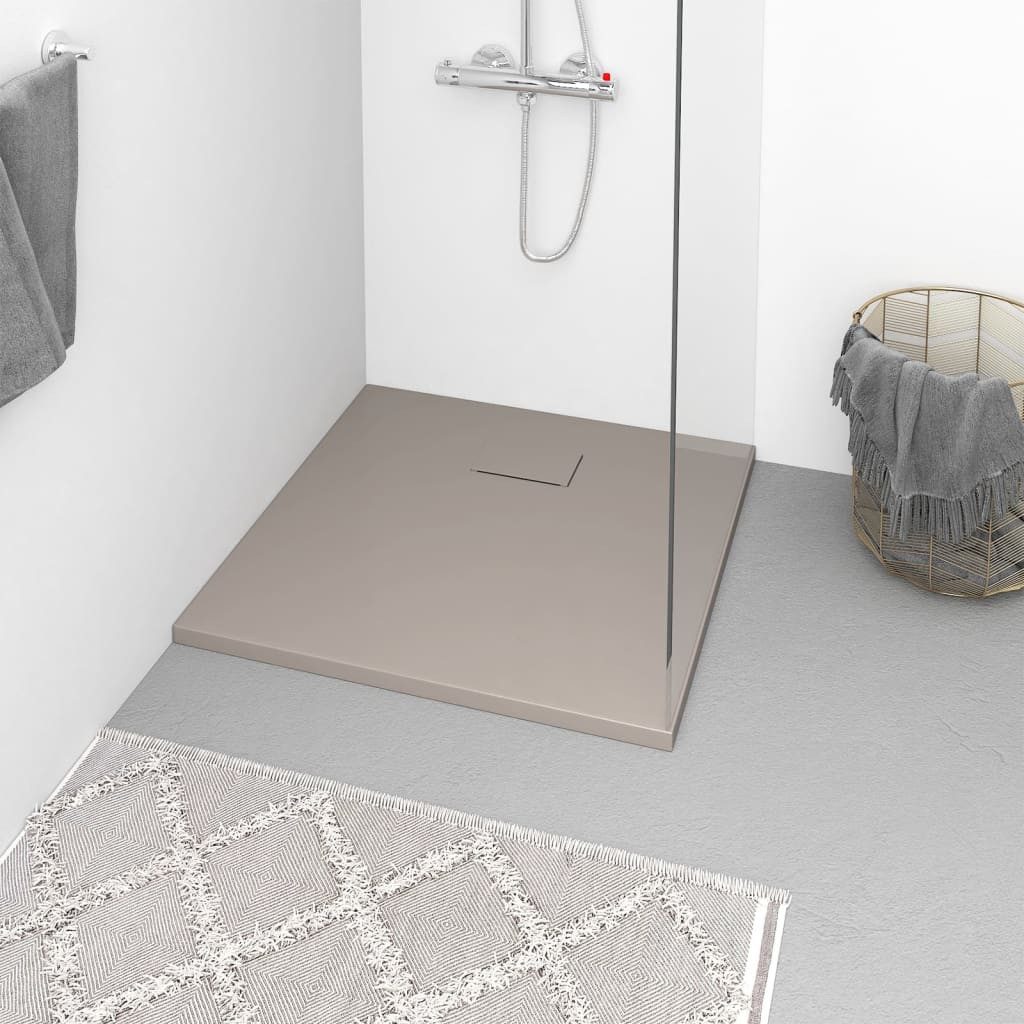 vidaXL Duschwanne 80 x 80 cm Duschwanne SMC Kunststoff faserverstärkt Braun 80x80 cm, Quadratisch