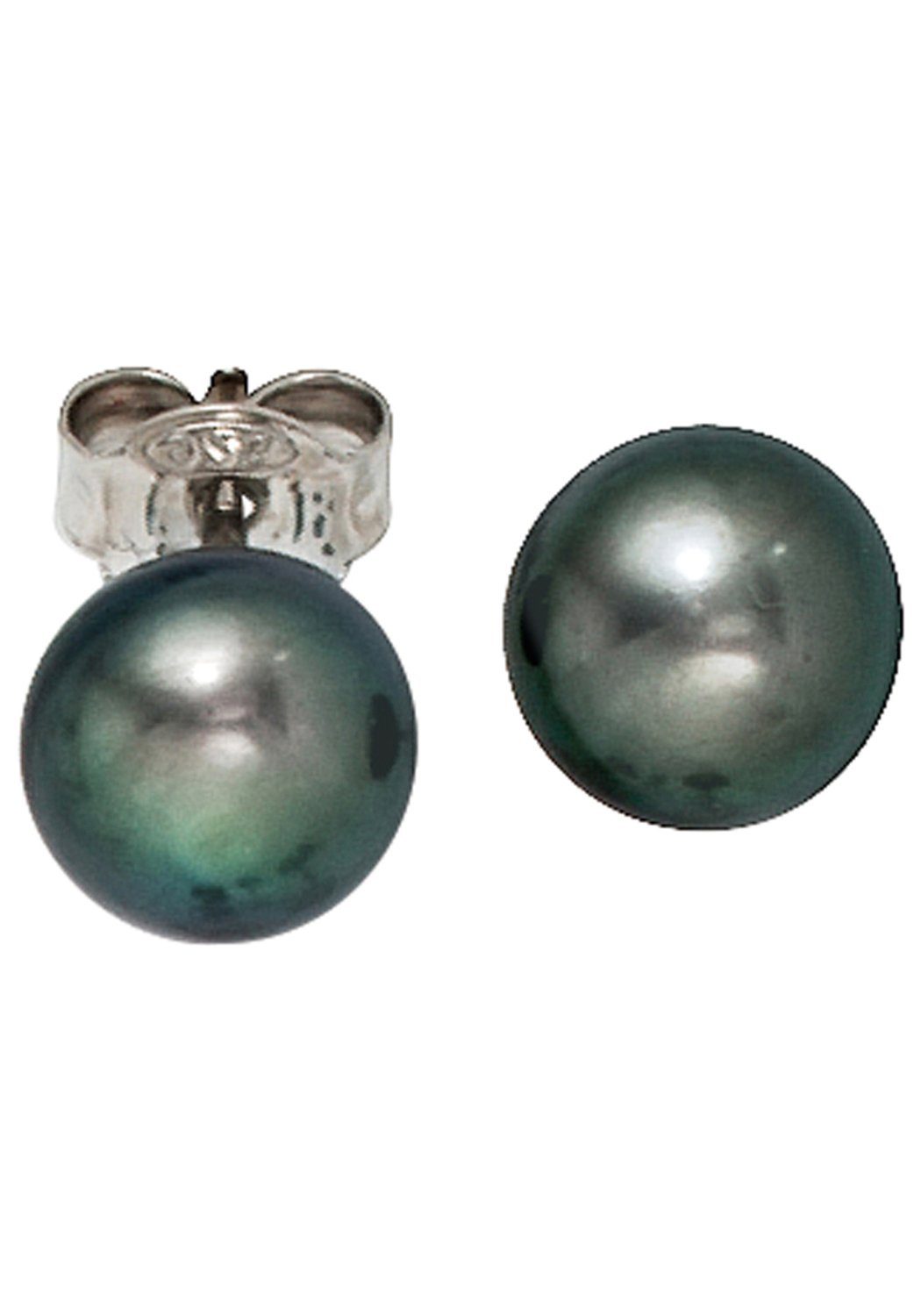 JOBO Perlenohrringe Ohrstecker mit Perlen 7 mm, 925 Silber mit Süßwasser-Zuchtperlen