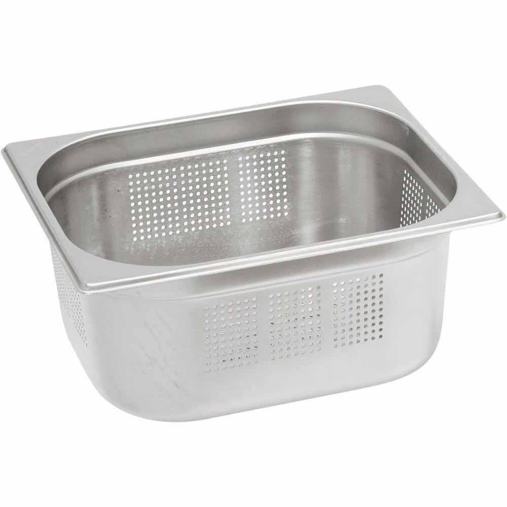 Morleos Thermobehälter GN-Behälter gelocht1/2 100mm, Edelstahl, (Stück, 1-tlg., Behälter), Gastronombehälter, gelocht