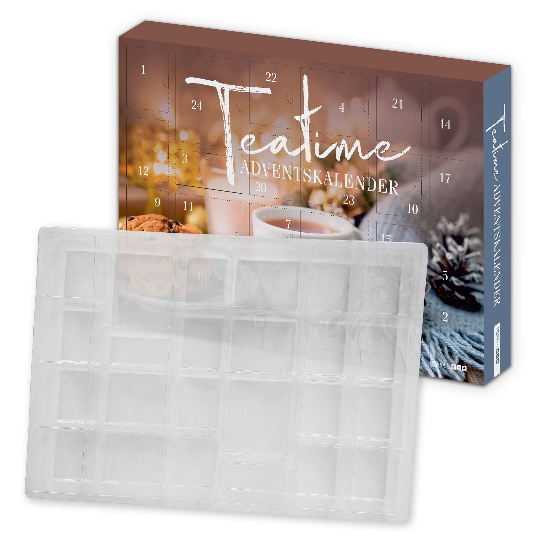 itenga befüllbarer Adventskalender itenga Adventskalender TeaTime Rohling ungefüllt zum Selberfüllen - Te
