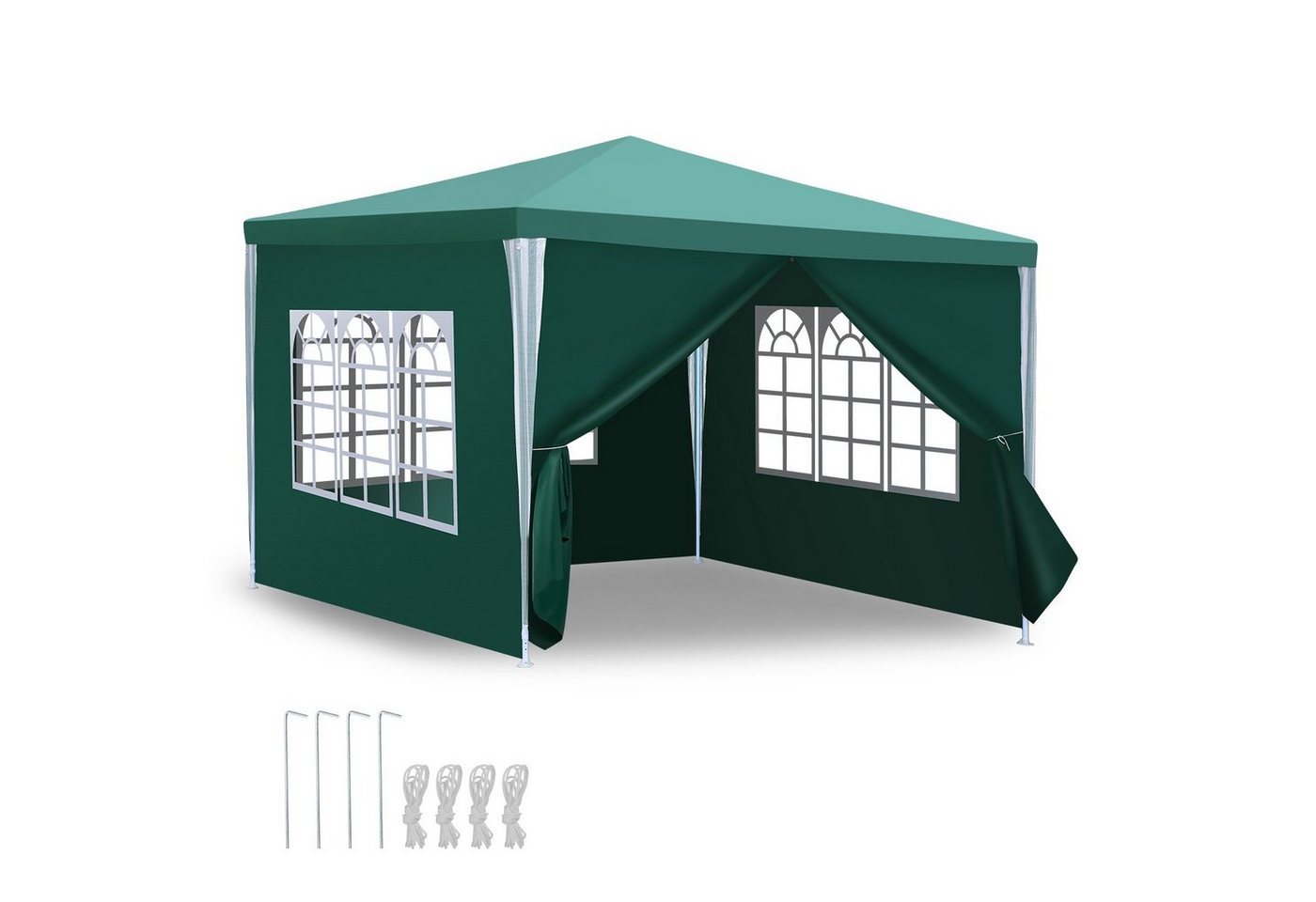 Clanmacy Pavillon Pavillon Partyzelt Festzelt Wasserdicht mit Fenster 3x3m/3X6m