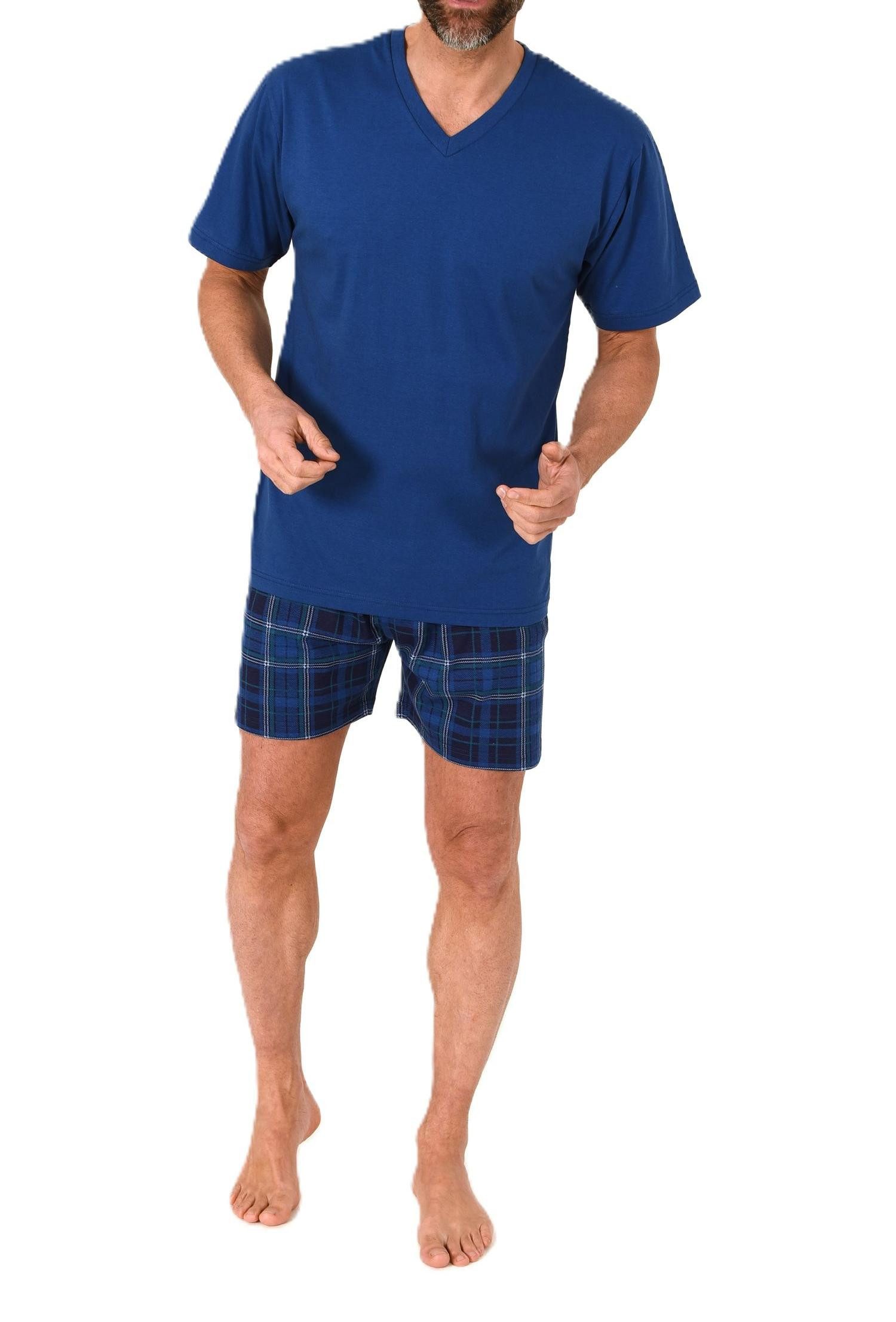 Normann Pyjama Normann Herren Schlafanzug kurzarm Shorty mit Jersey Pyjamah günstig online kaufen